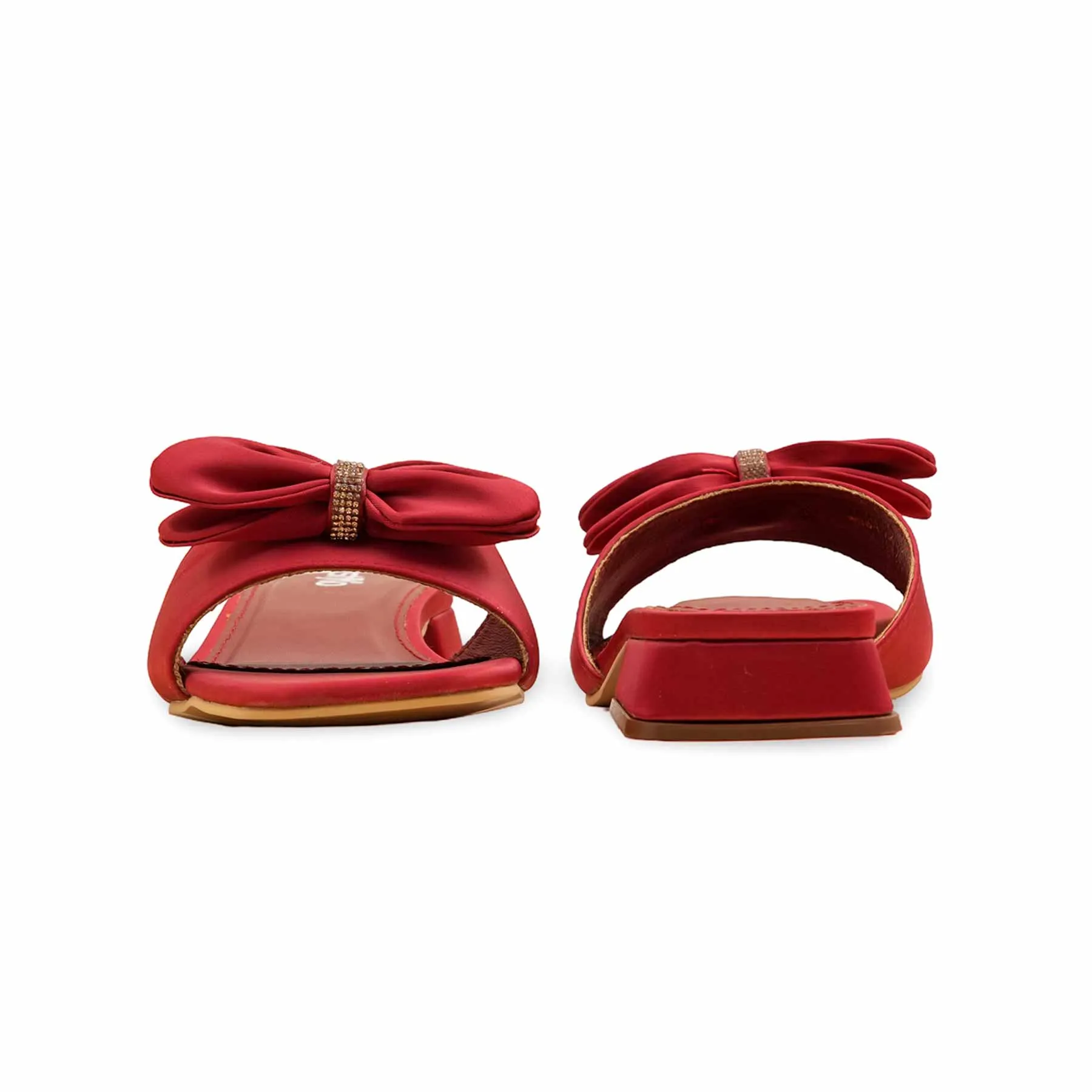 Smart Heels Red Formal Slipper For Women FRS004
