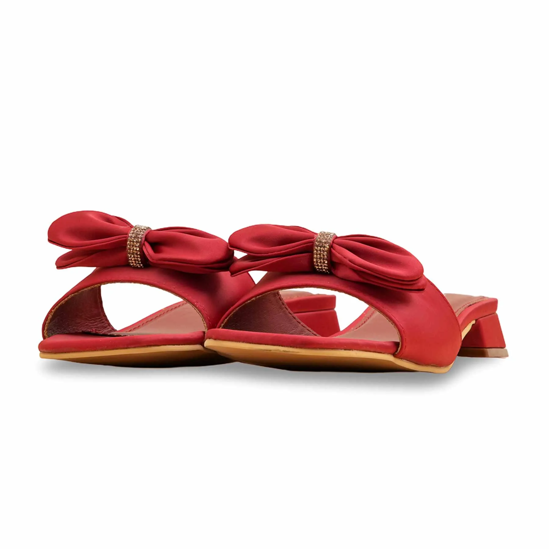 Chic Finish Red Formal Slipper For Women FRS004
