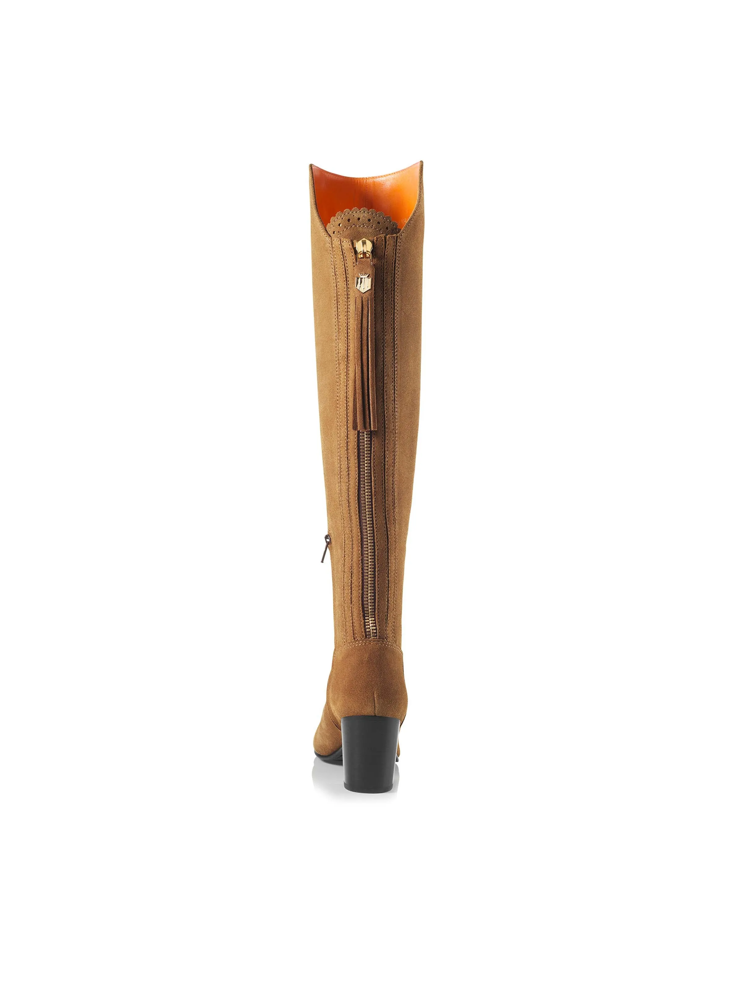 Heeled Amira - Tan Suede Hybrid style