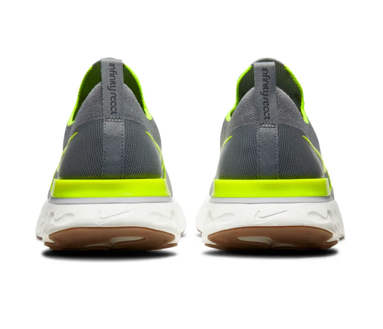 Men's Nike React Infinity Run FK (Particle Grey/Volt) Comfort Layers Transit Style