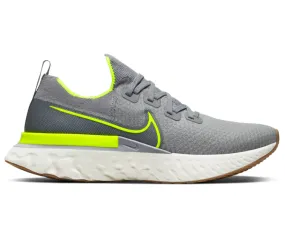 Men's Nike React Infinity Run FK (Particle Grey/Volt) Hydrophobic Upper Coating