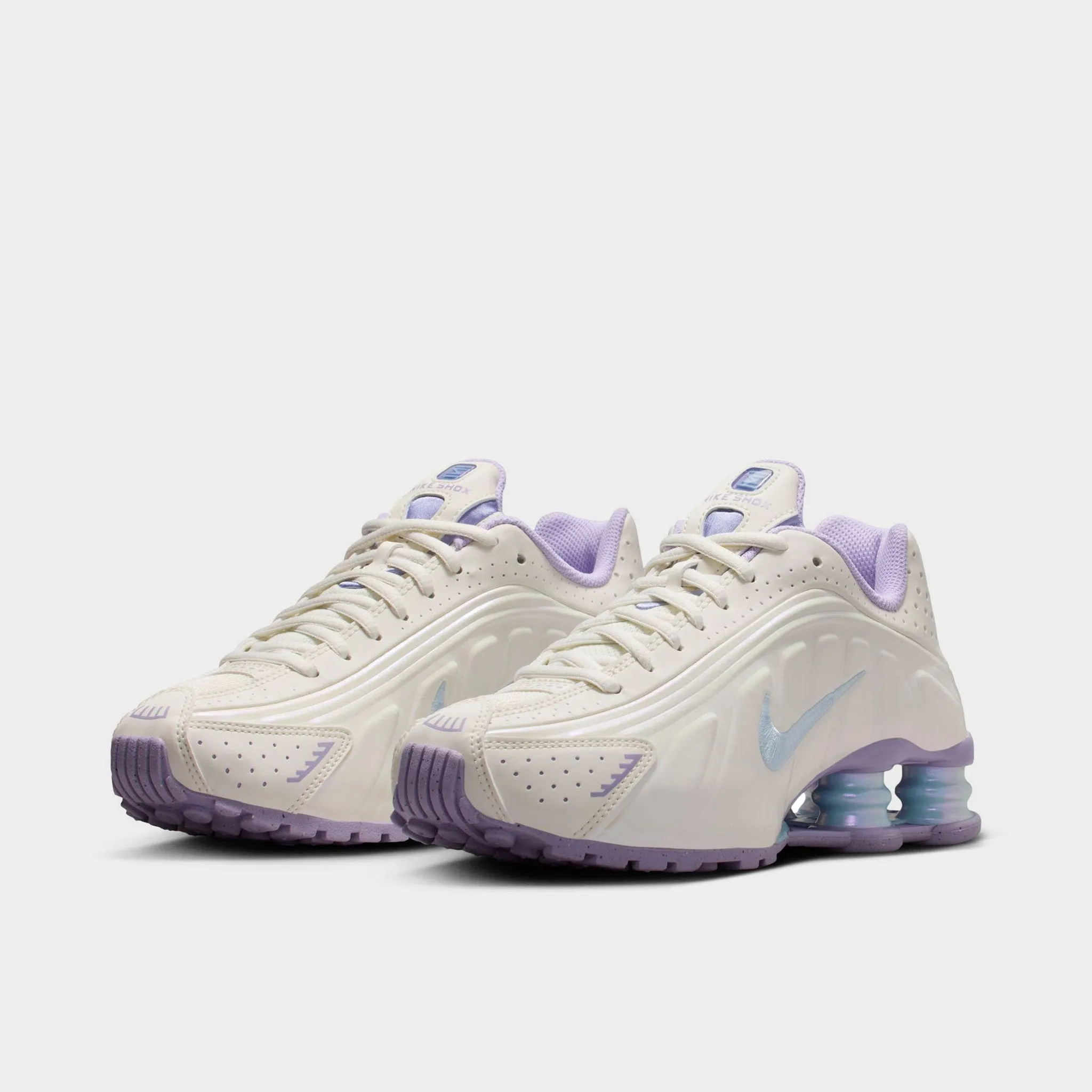 Bendable Heel Counter Stylish grip Nike Shox R4 NA13 GS Soft Pearl / Celestine Blue - Hydrangeas