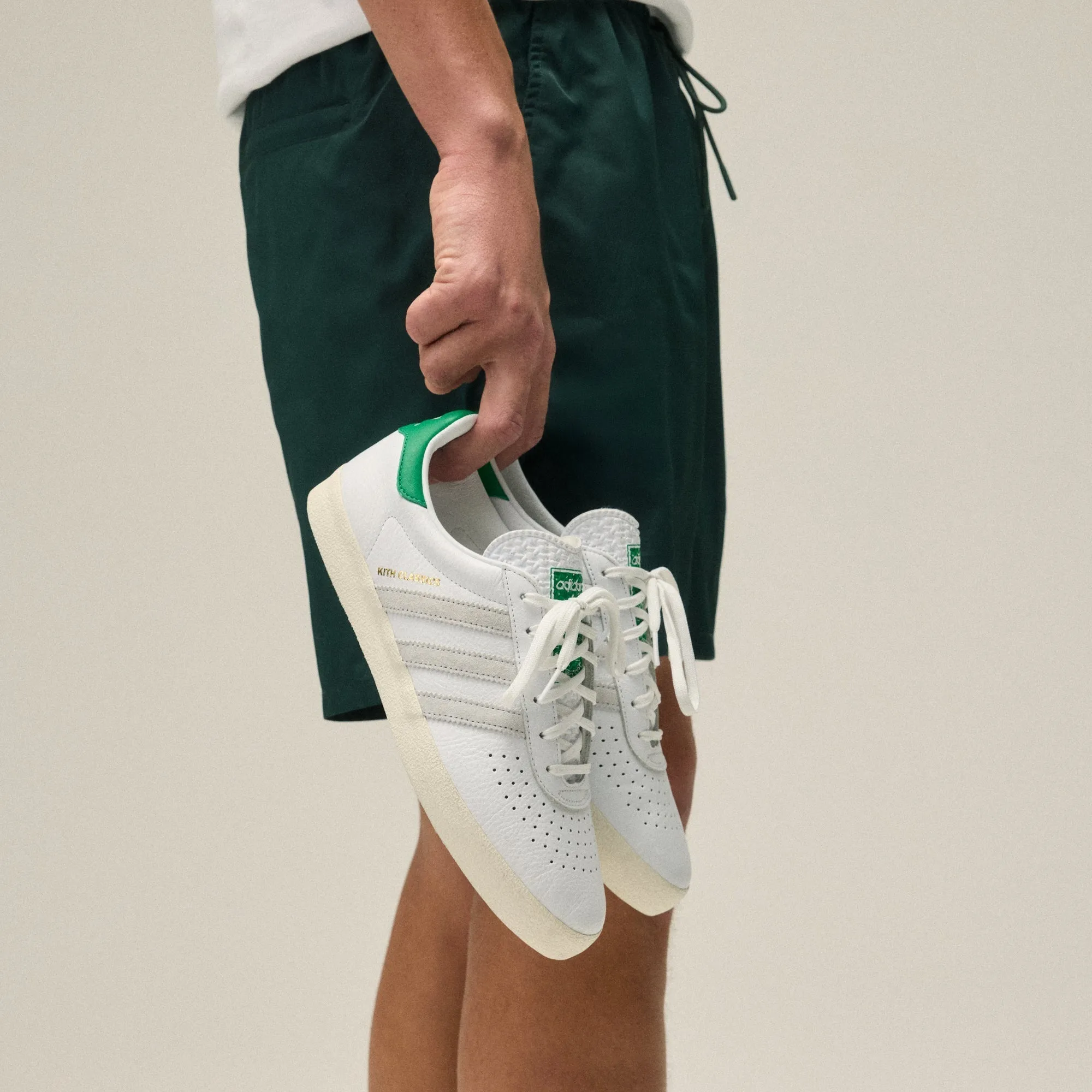 Hydrophobic Upper Coating Kith Classics for adidas Originals AS350 - White / Green