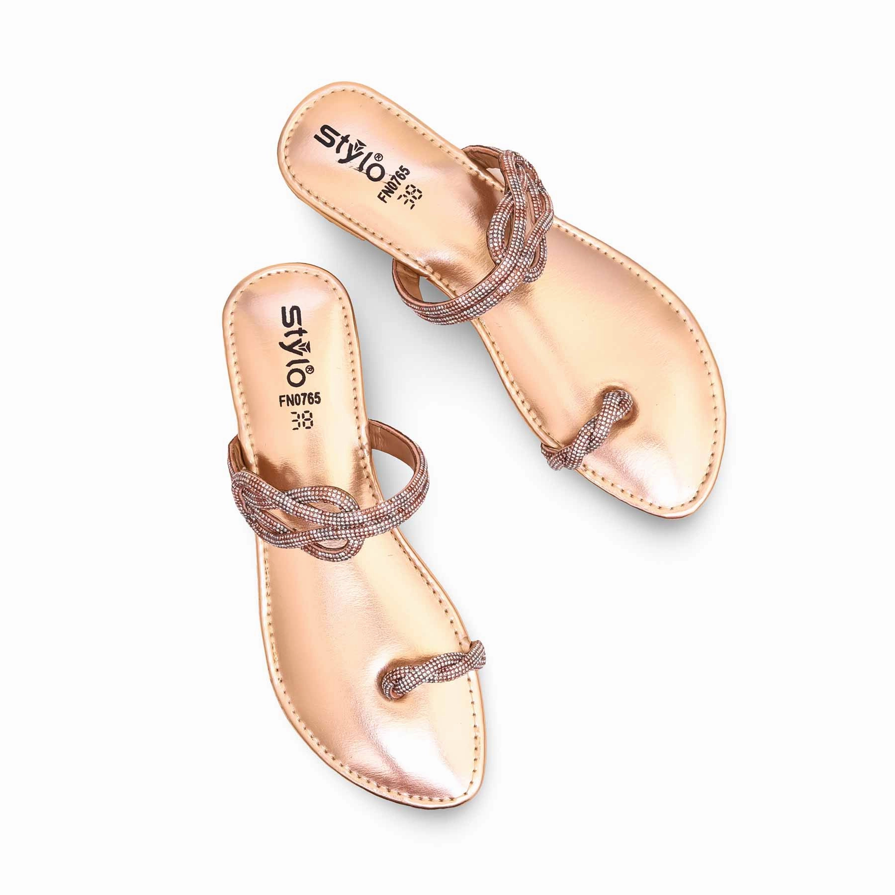 Waterproof Design Peach Fancy Chappal FN0765