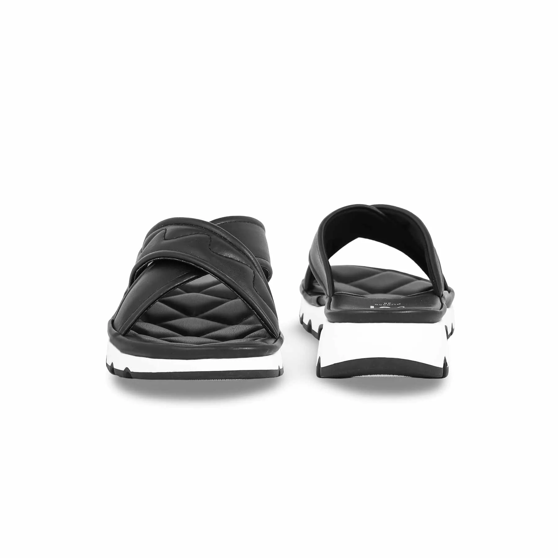 Unique Look Comfy Heels Black Formal Slipper PU0356