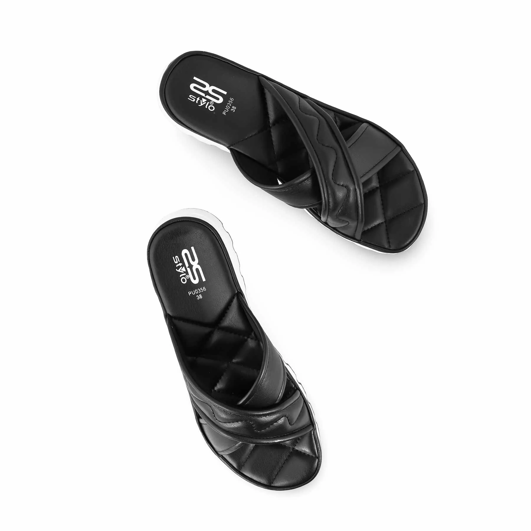 Smart Sandals Occasion Heels Black Formal Slipper PU0356