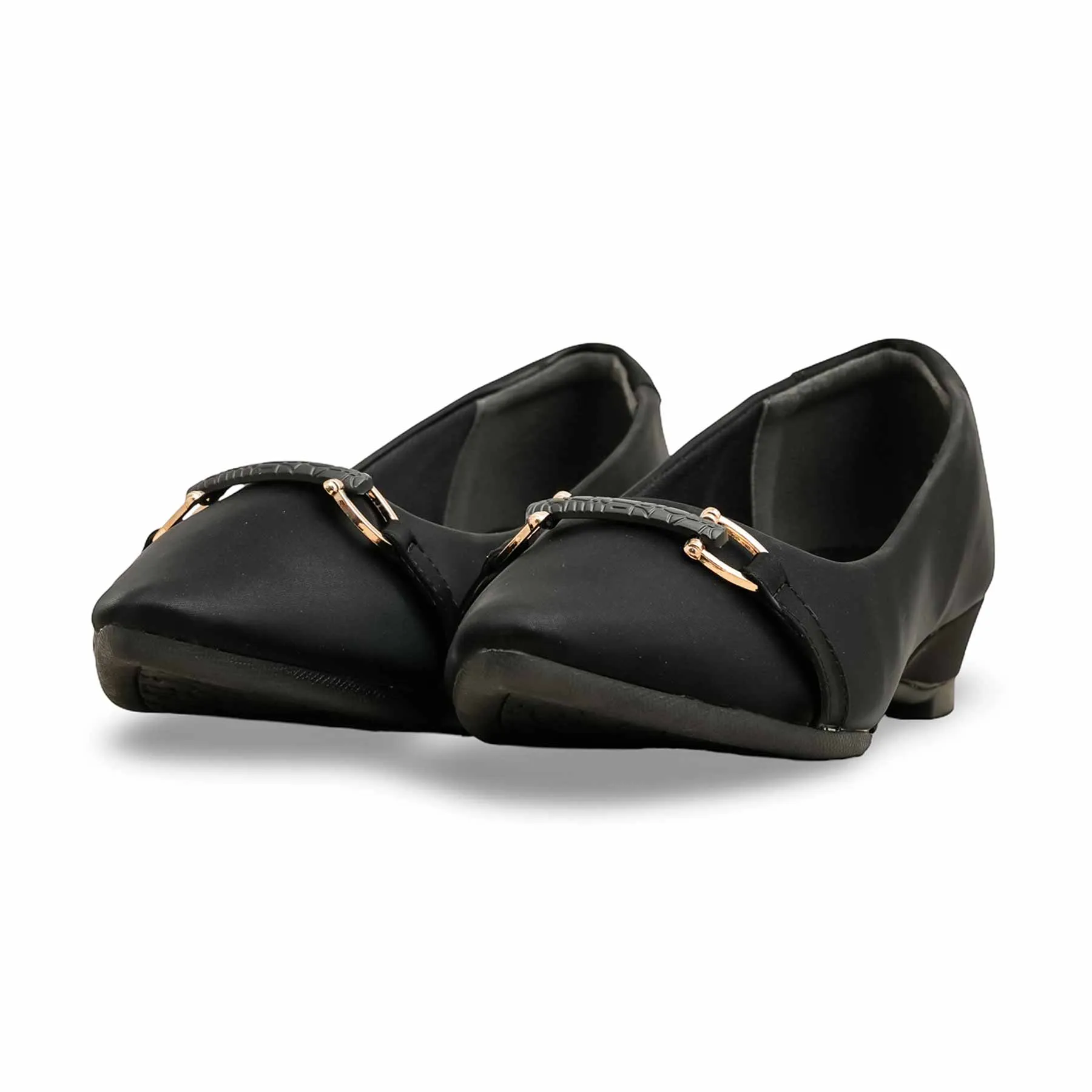 Black Court Shoes WN7487 Comfortable Walk