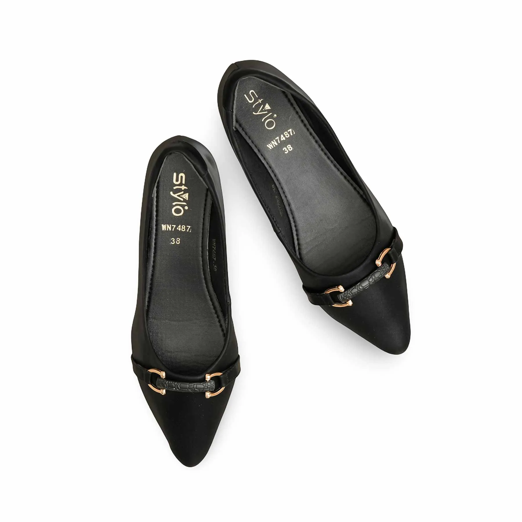 Forest Step Teacher Wear Black Court Shoes WN7487