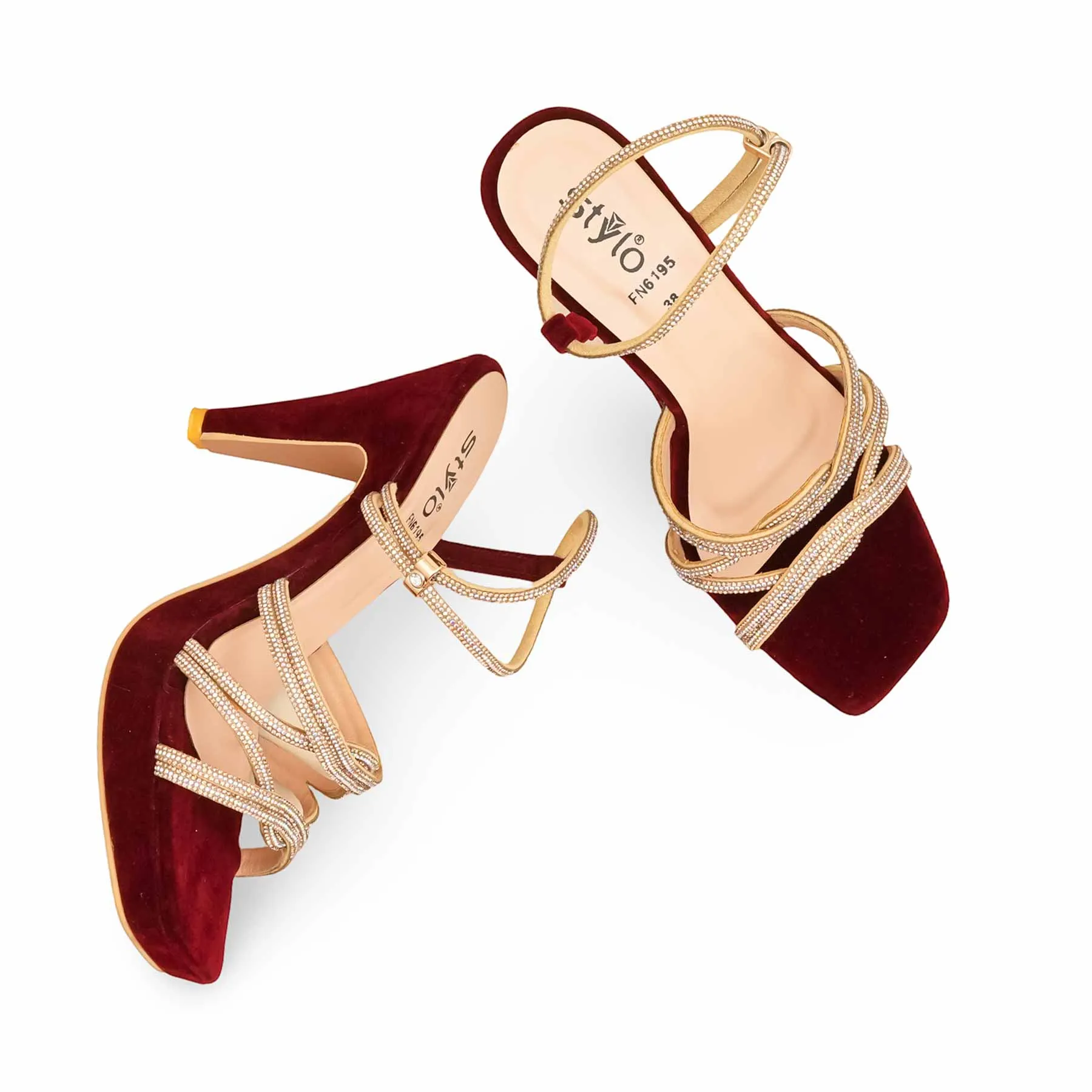 Box Fresh Maroon Fancy Bridal Sandal FN6195