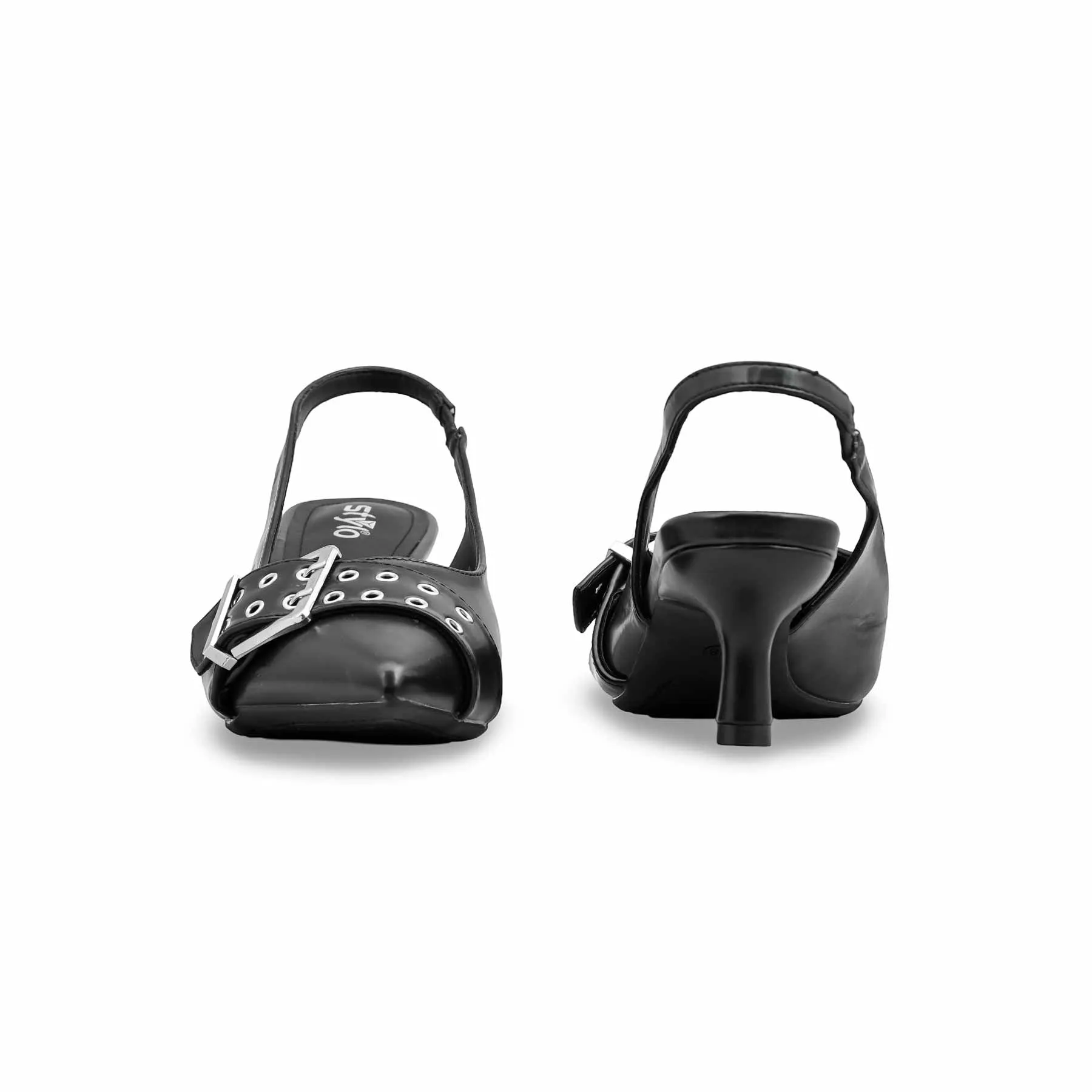 Black Fancy Bridal Back Open WN5440 Skin Safe Black Glam