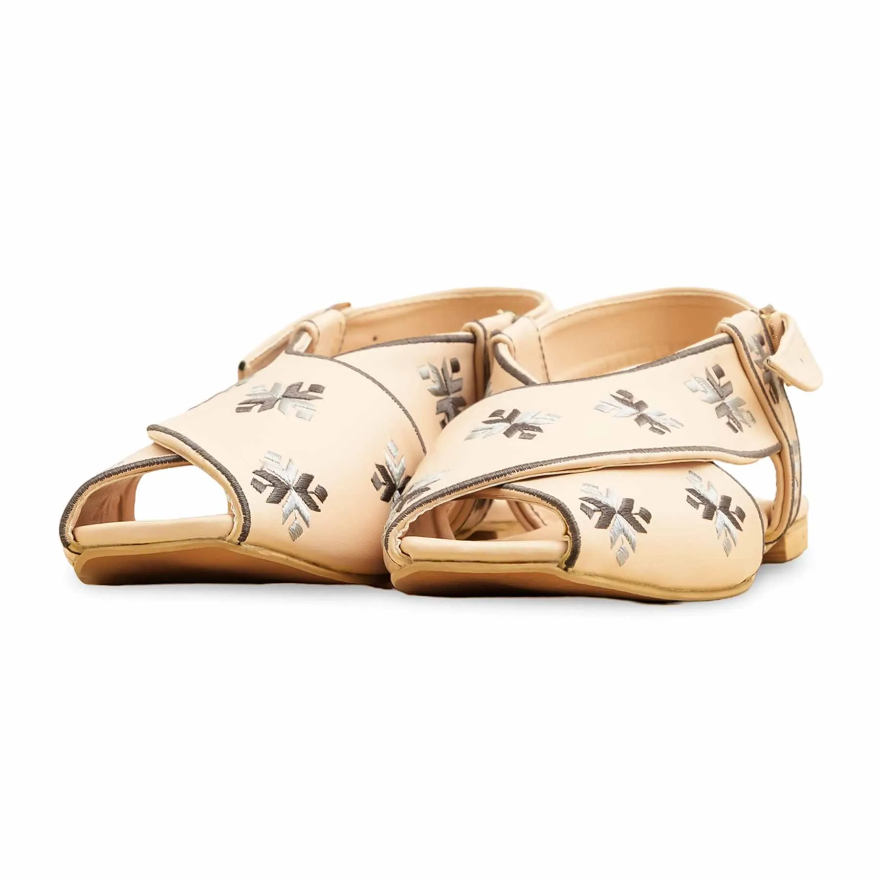 pumps Fawn Formal Peshawari Chappal EC3190