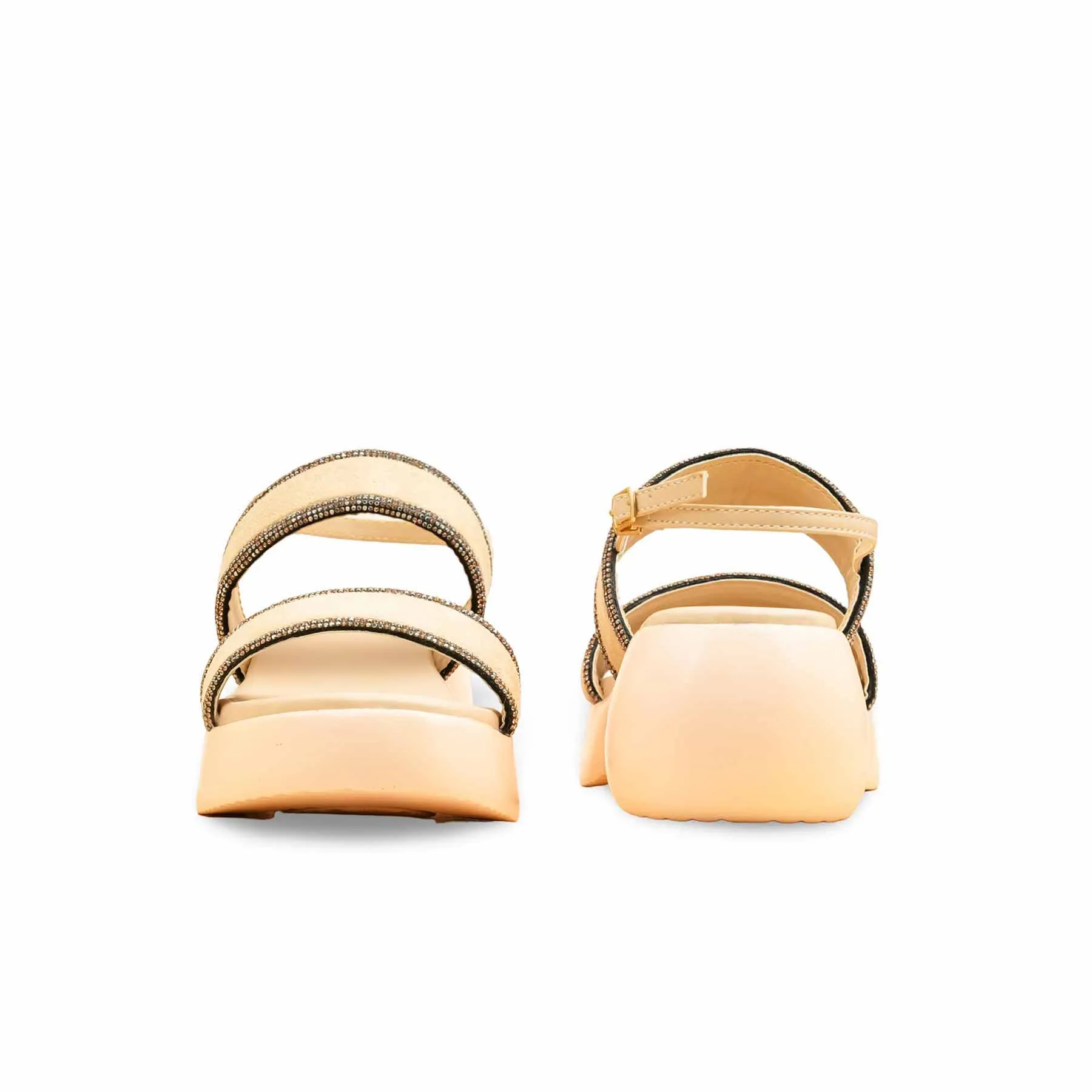 Stand Out Heel Height Fawn Formal Sandal For Ladies PU0594