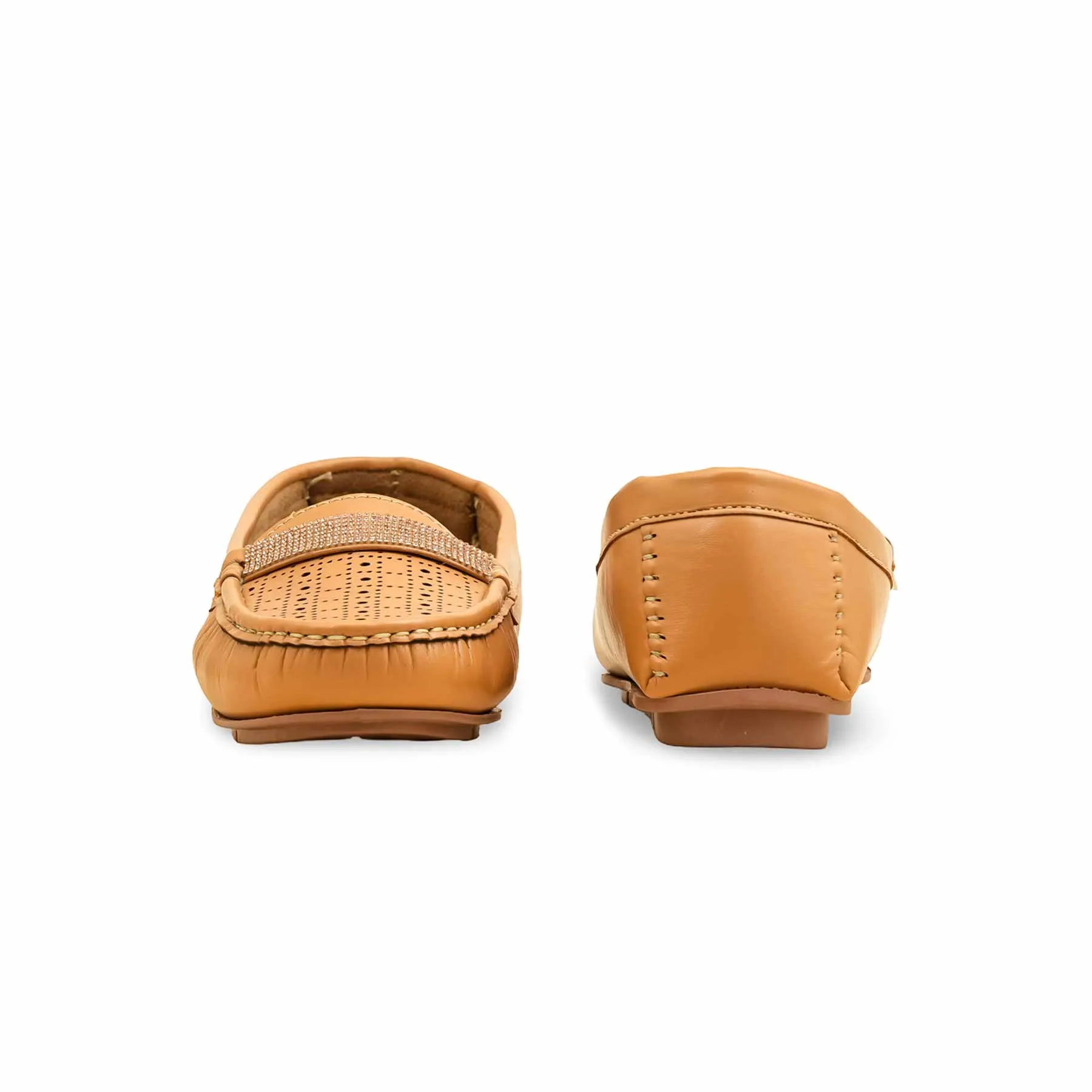 Fawn Moccasin For Ladies WN4504 Daily Slip-ons Toe box