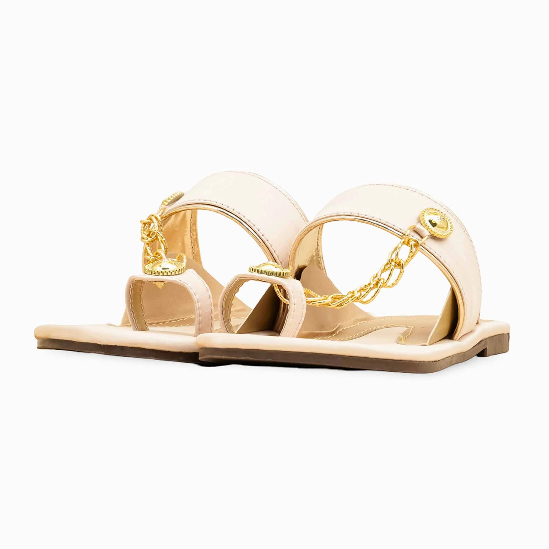 Flat Design Fawn Casual Chappal For Ladies CL2140