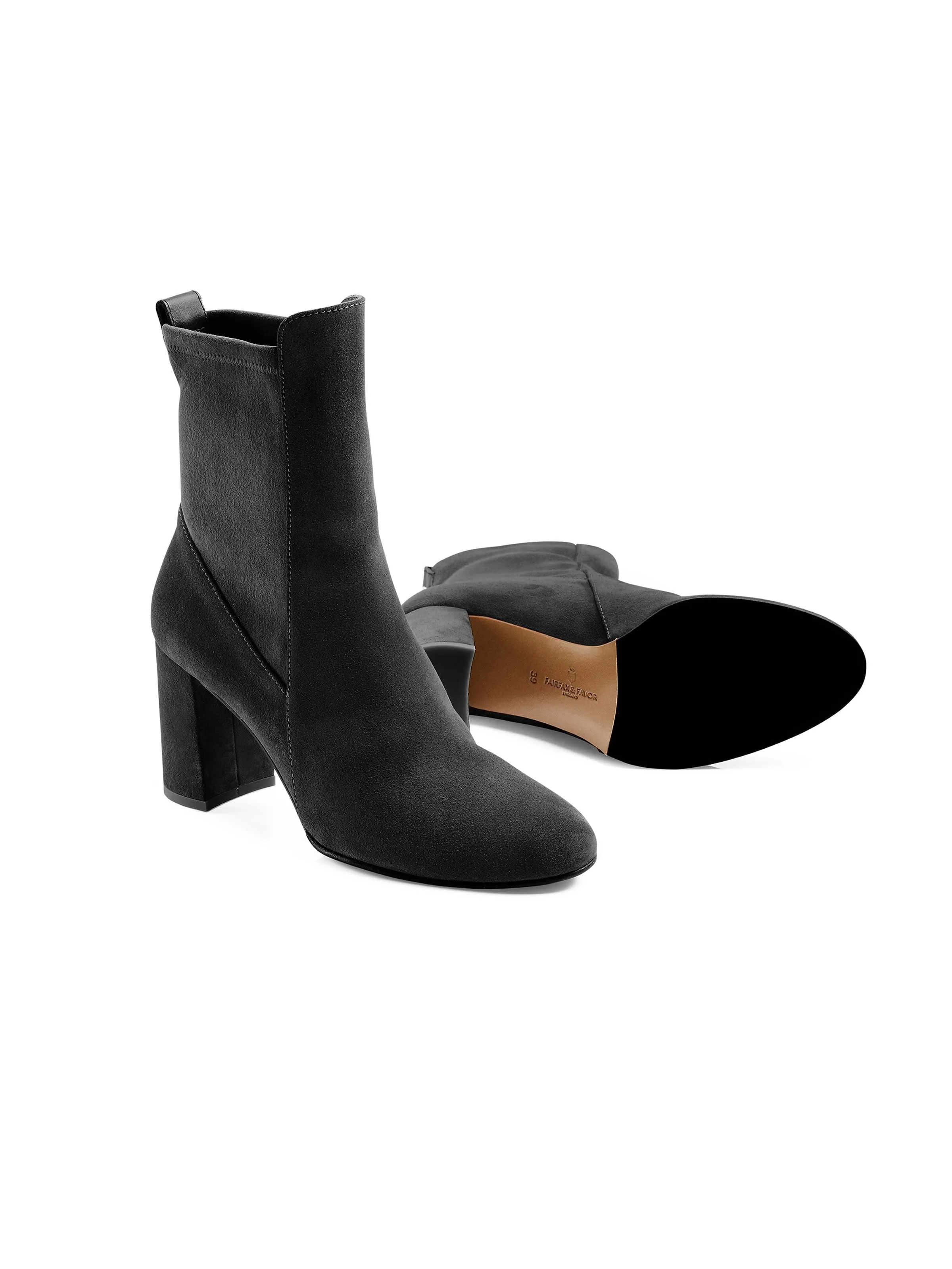 Heeled Belgravia Ankle - Black Suede Library Visit