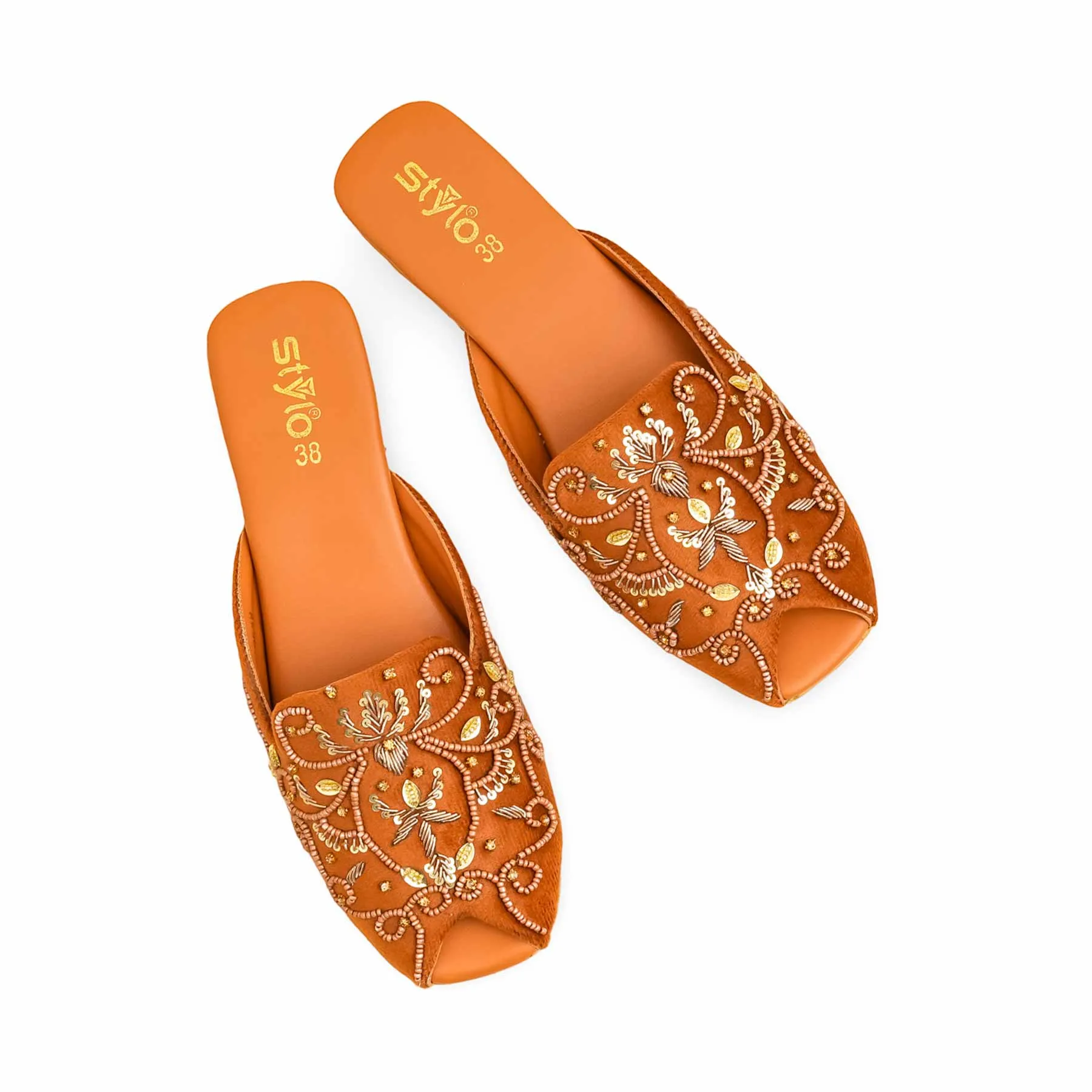 Impact Resistant Plates Rust Fancy Back Open Khusa EC8589