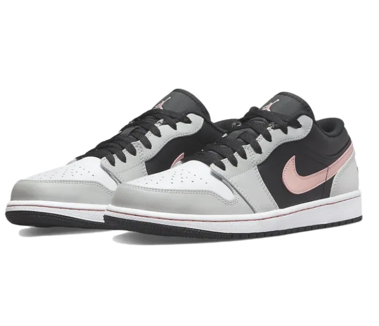 Men's Nike Air Jordan 1 Low (Black/Coral) Elastic Sling