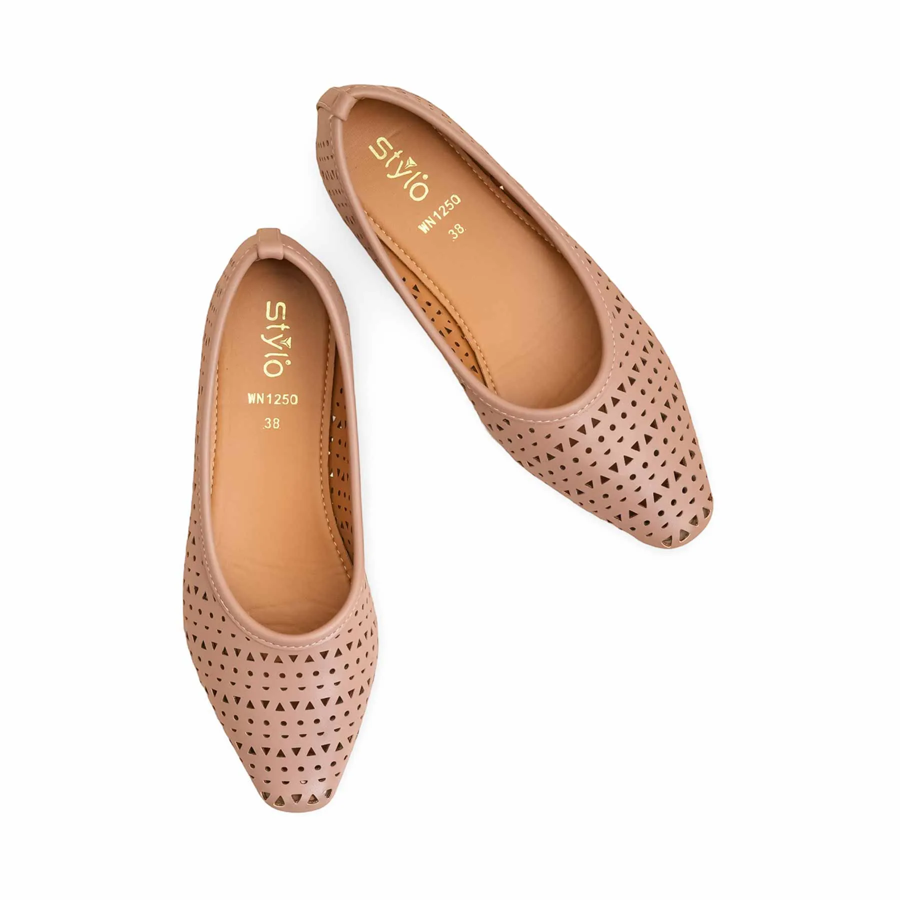 Beach Glow Stretchable Upper Pink Pumps For Ladies WN1250