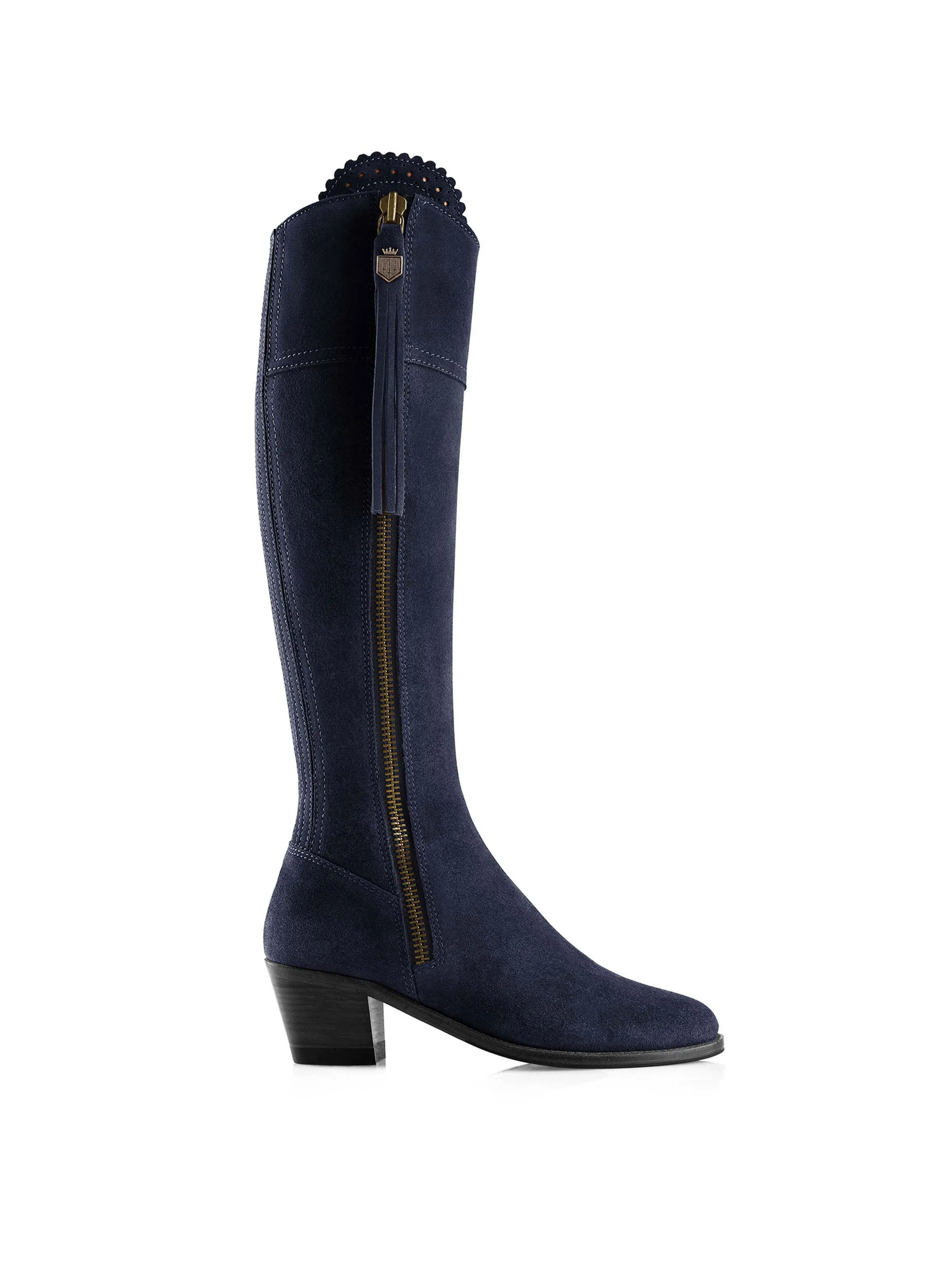 Heeled Regina (Regular Fit) - Navy Blue Suede hiking adventure