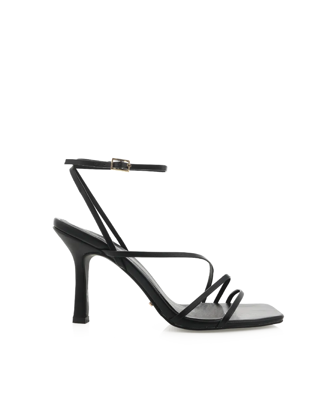 Tassel Detail Open Toe Heels SYLVIA - BLACK