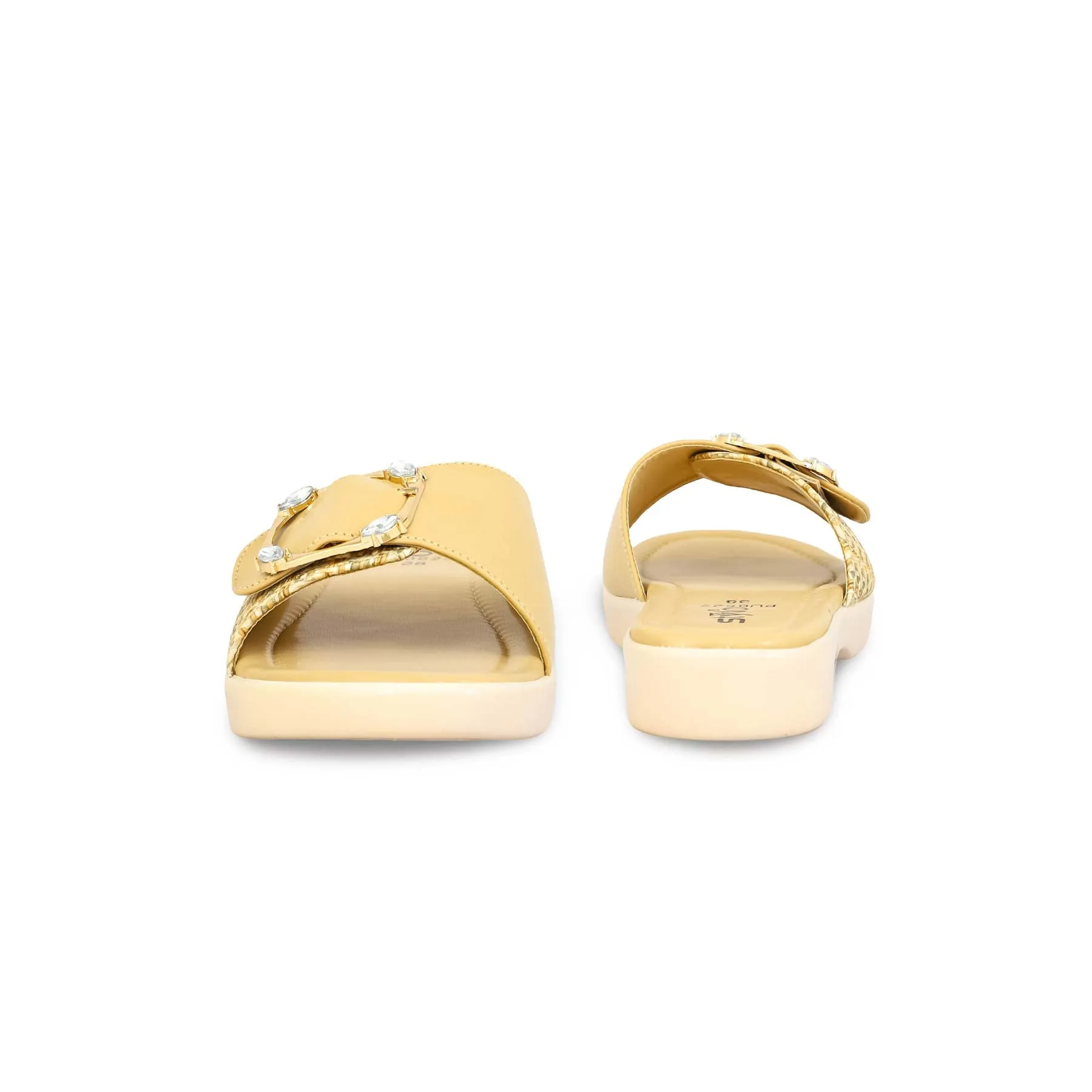 Beige Formal Slipper PU0523 Work Chic Eye Catching