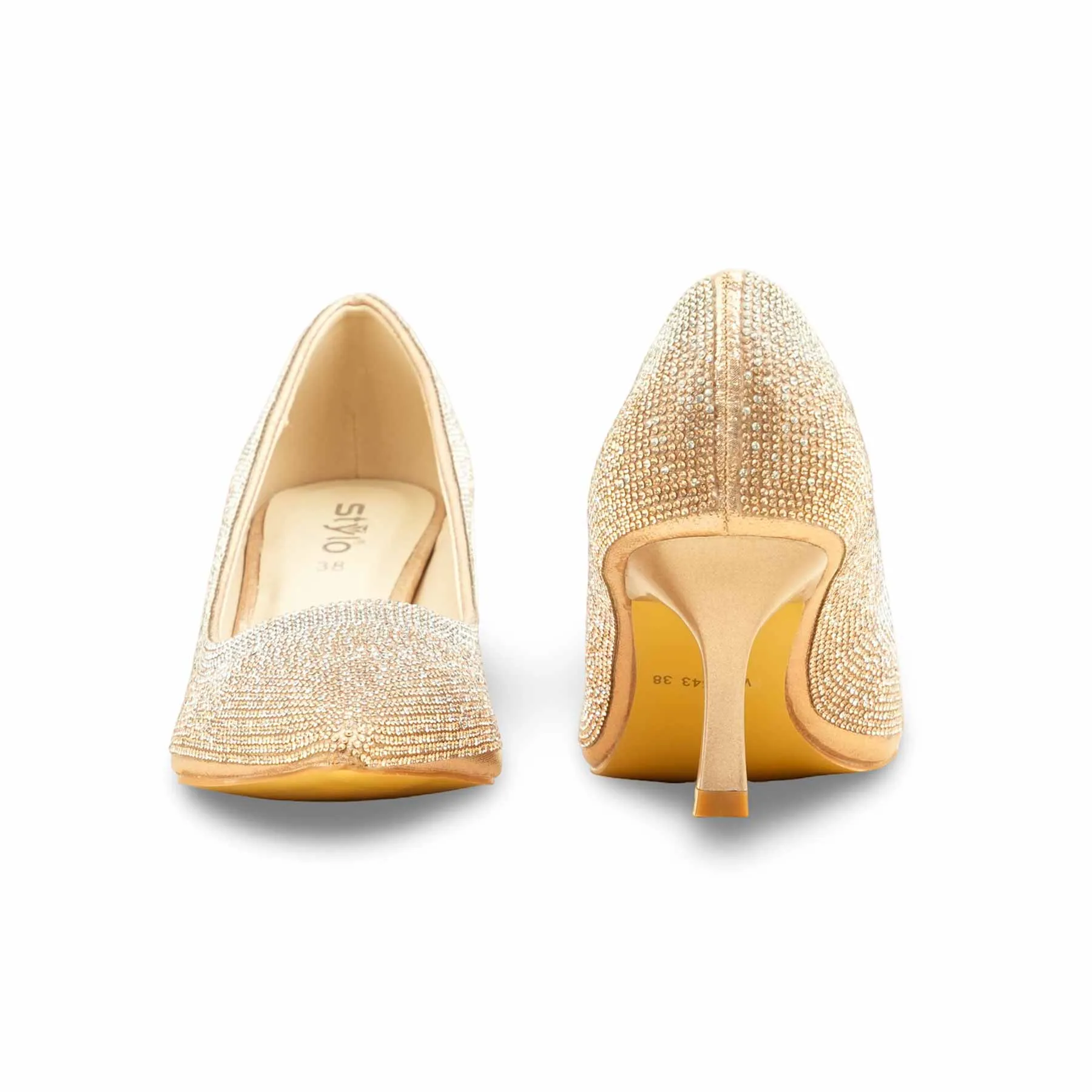 Champagne Fancy Bridal Court Shoes WN7543 Paris Glow Luxury Sandals