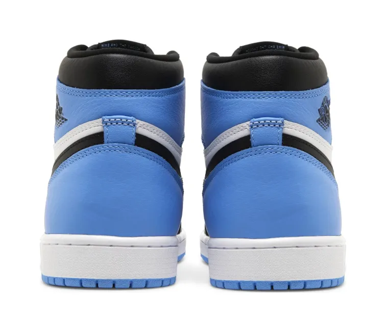 Men's Nike Air Jordan 1 High (UNC Toe) Reinforced Eyelet Durability Toe Cap