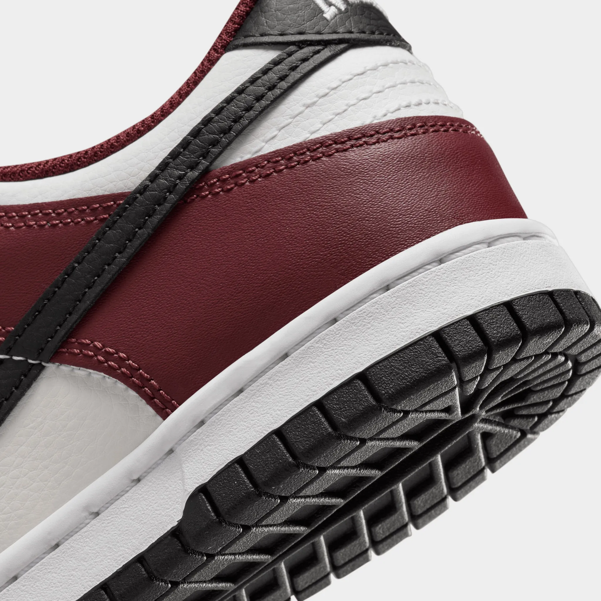 Perforated Tongue Soft foam Nike Dunk Low GS Dark Team Red / Summit White - White