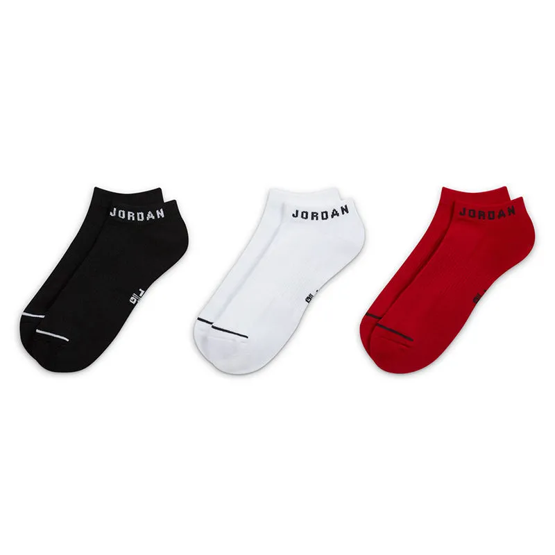 Jordan Unisex Everyday No-Show Socks (3 Pairs) Comfortable Heel