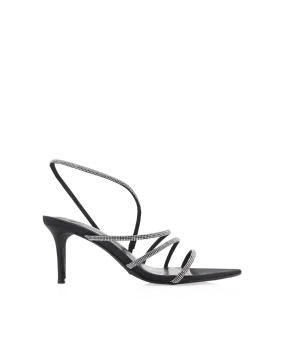 Shock Pad Minimal Glow ELOWEN - BLACK SATIN-DIAMANTE