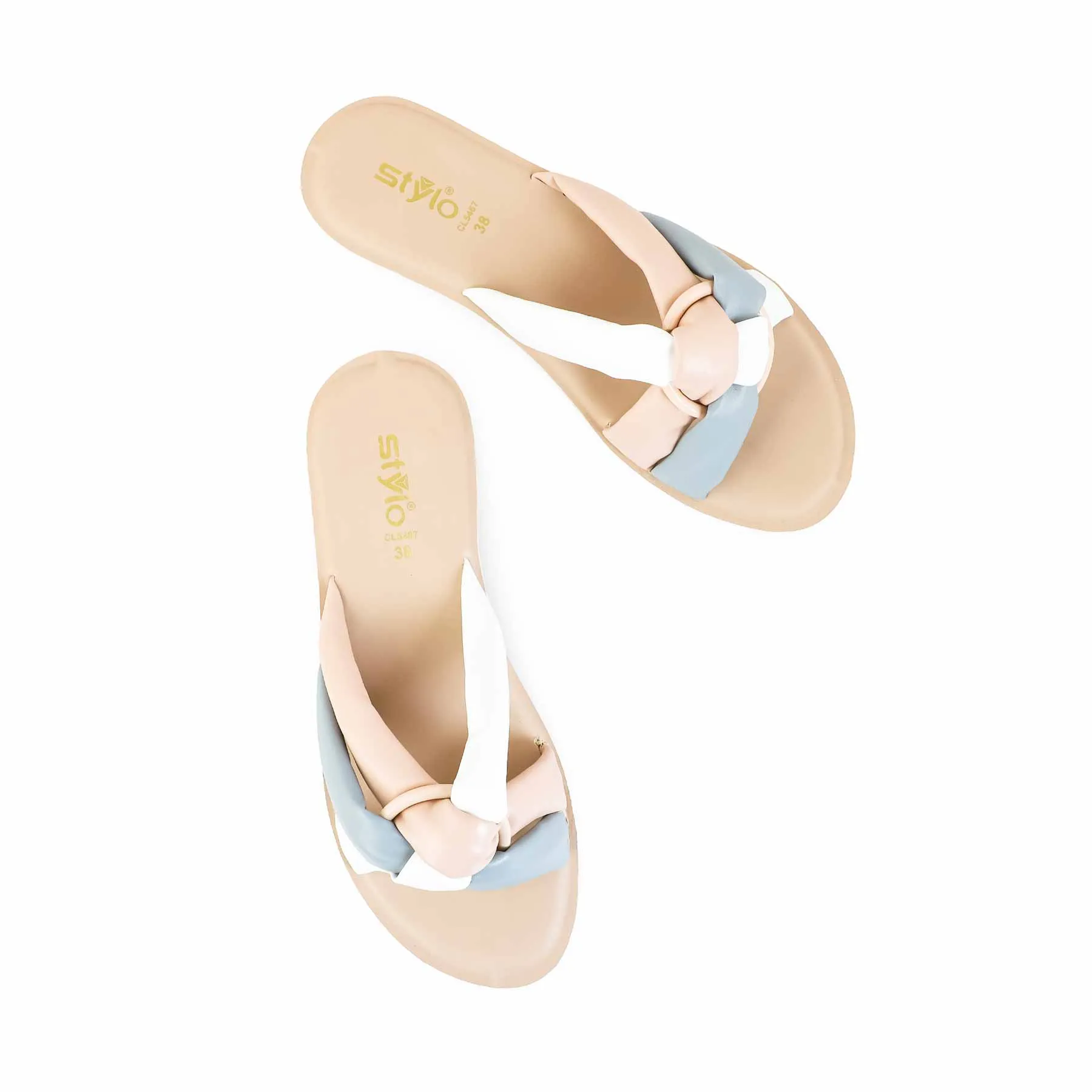 Comfy Spark Open Toe Heels Pink Casual Softy CL5467