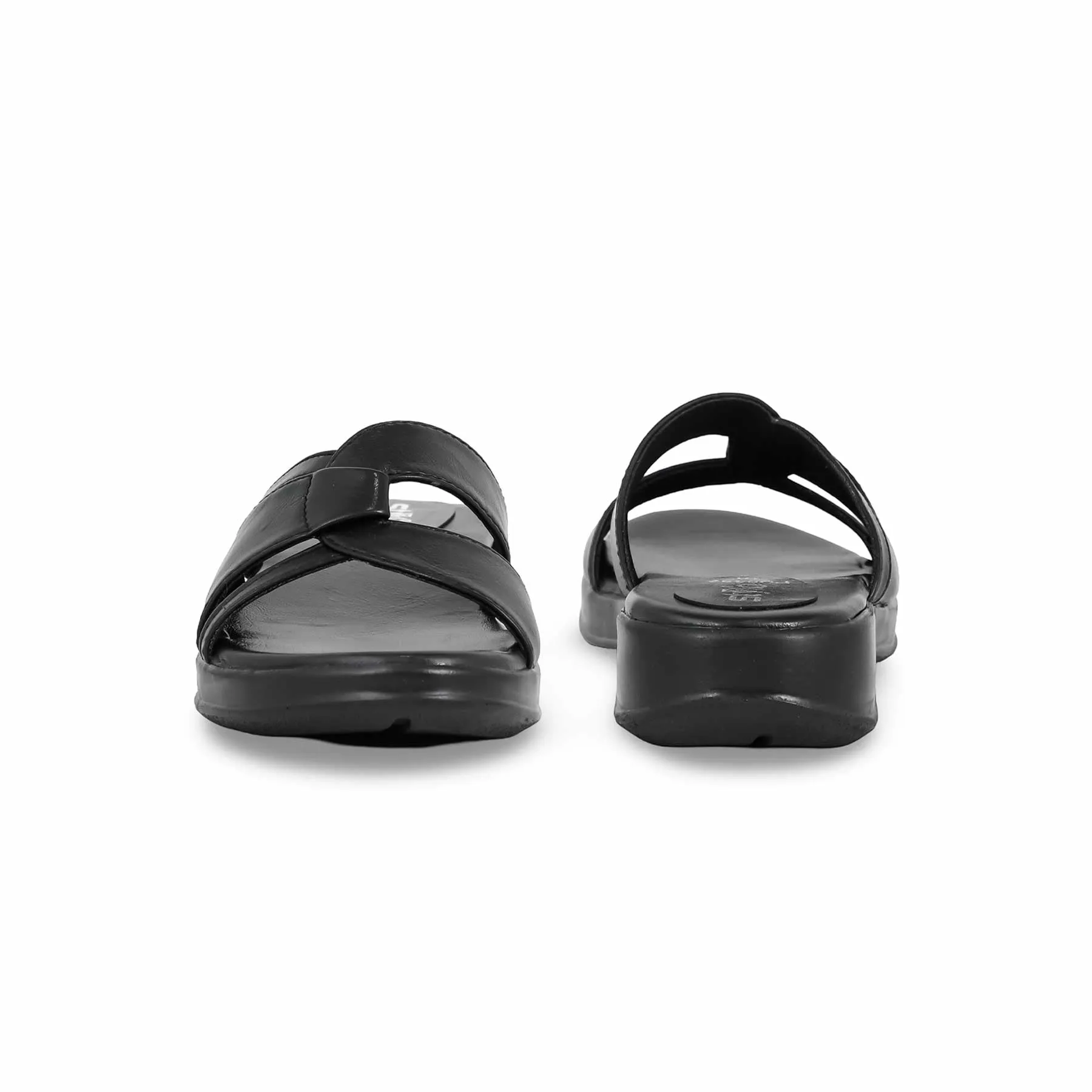 Gala Glam Casual Wear Black Formal Slipper PU0492