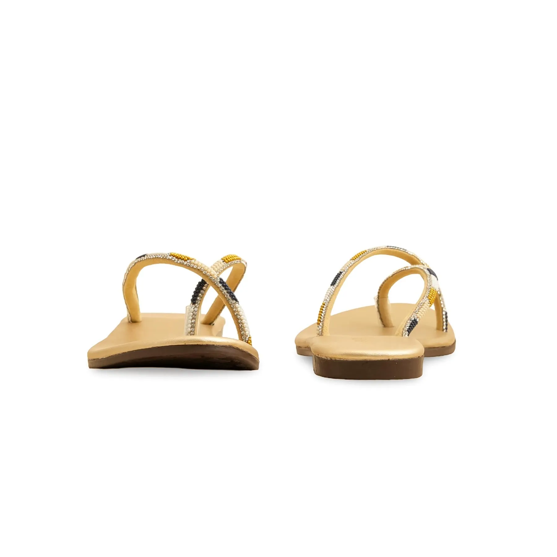 Getaway Step Golden Casual Chappal CL2113