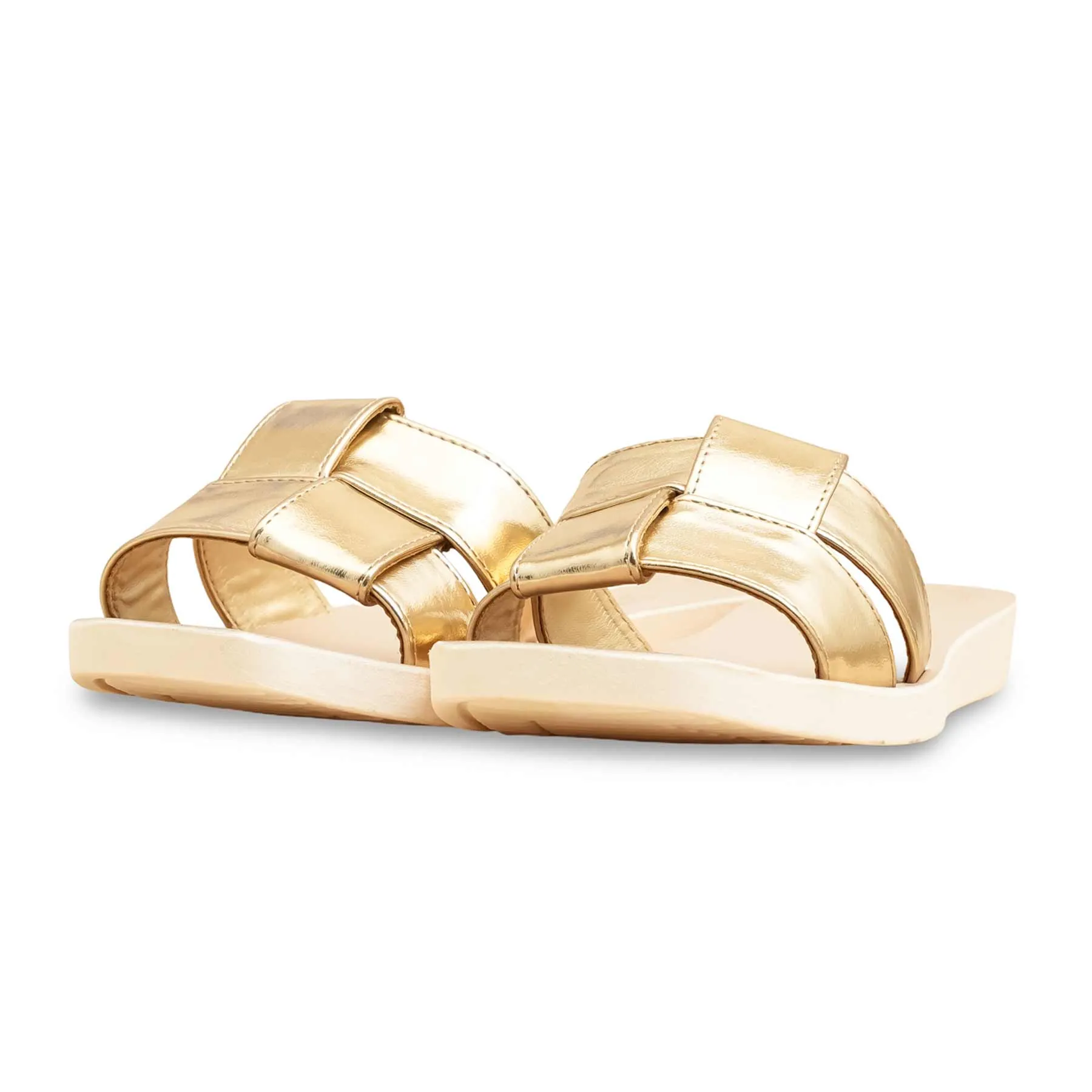 Simple Golden Casual Softy For Women CL5502