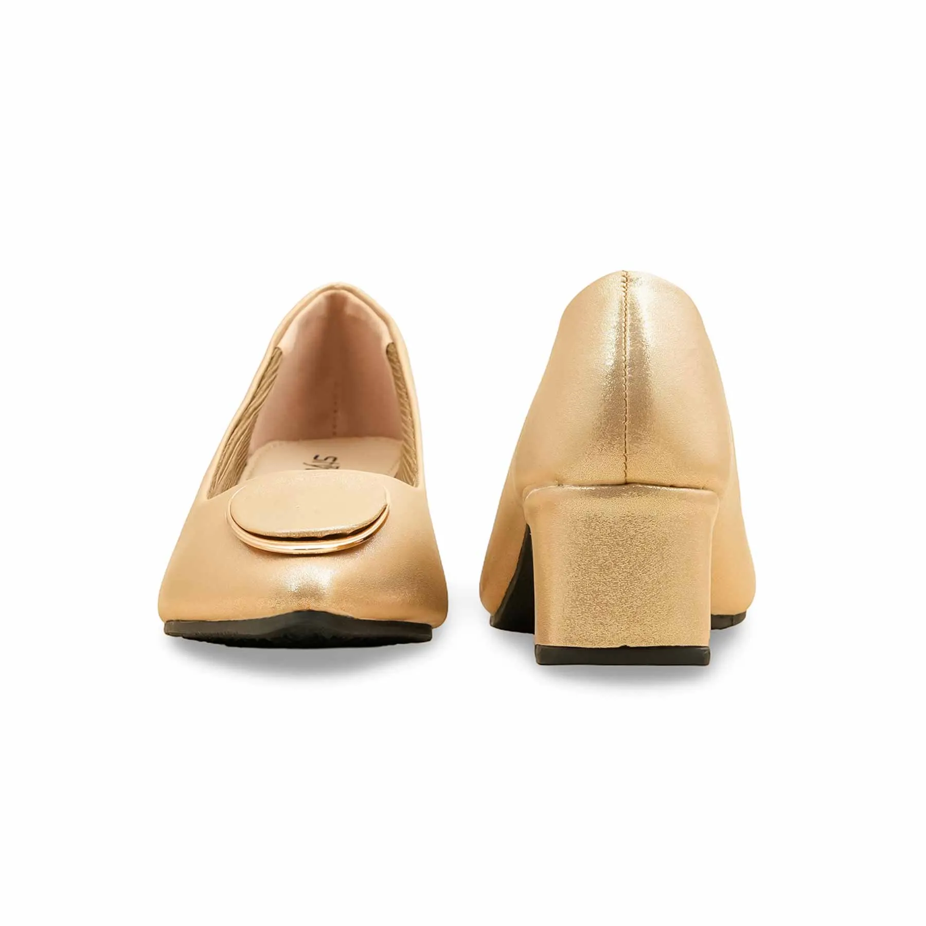 Versatile Glam Wedding guest Golden Court Shoes For Ladies WN7537