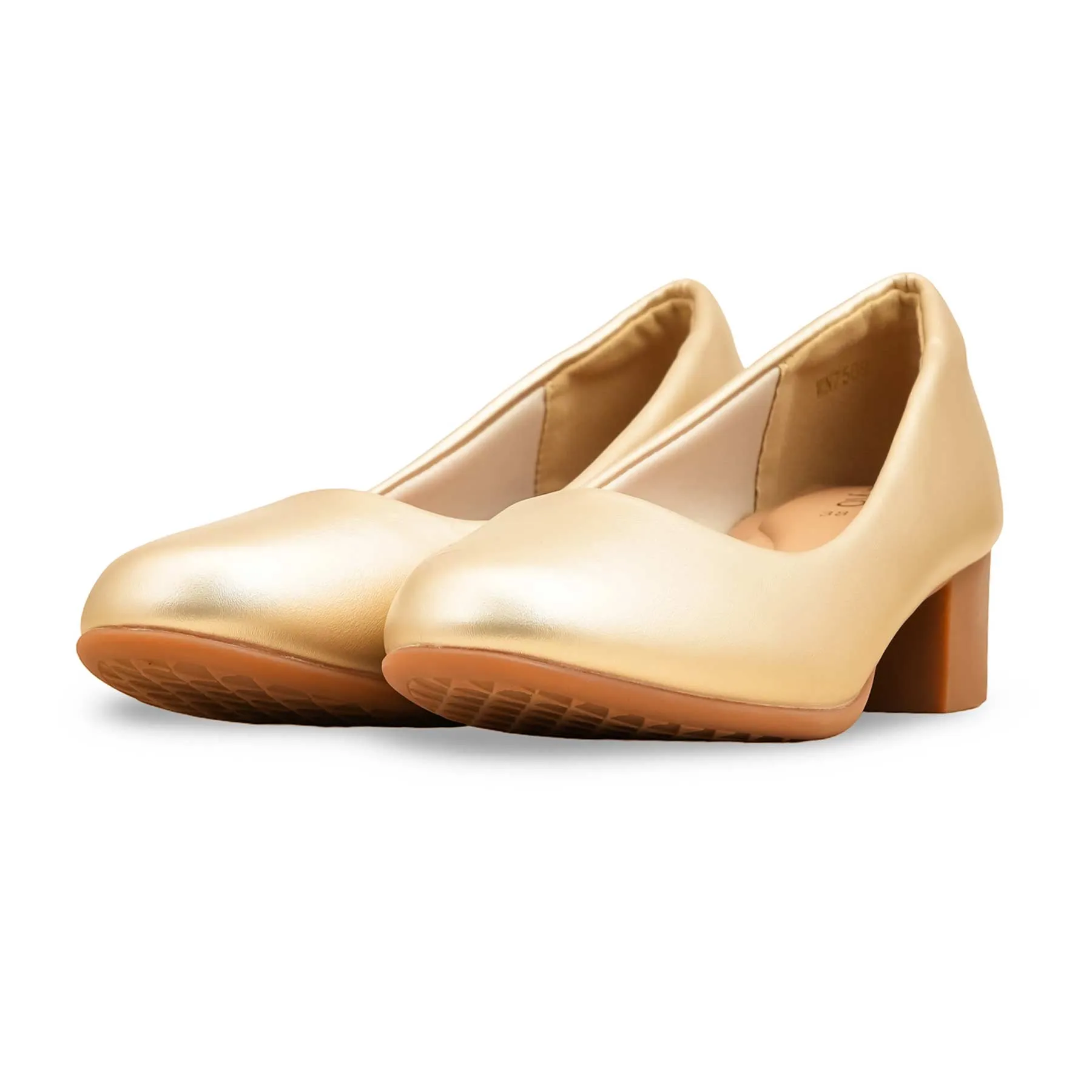 Golden Court Shoes For Women WN7509 Mom Glow Fashionable Wear