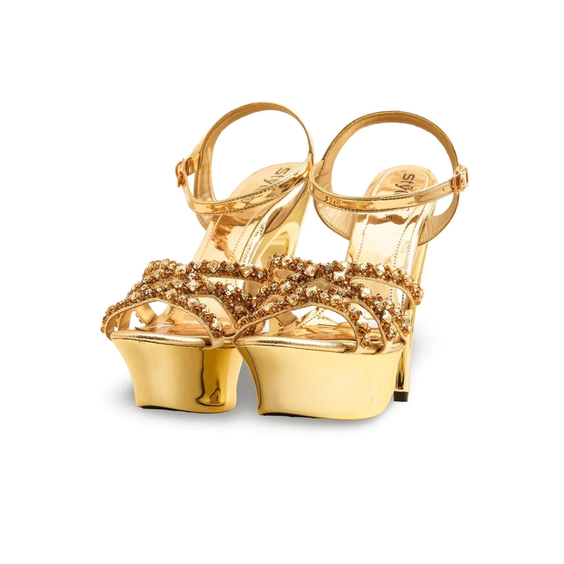 Golden Fancy Bridal Sandal FN6153 Event Chic
