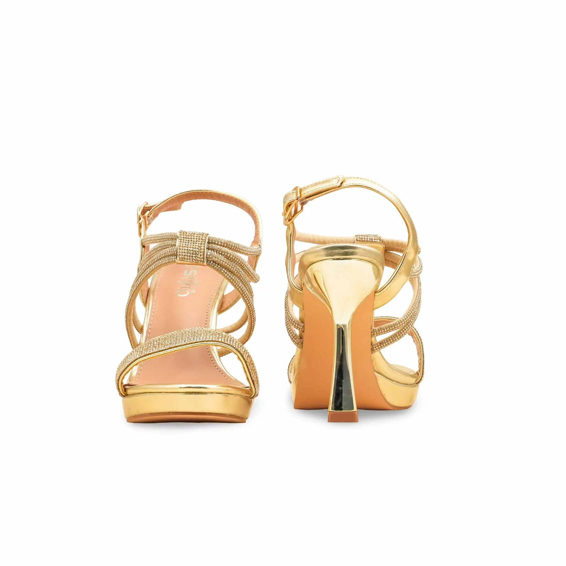 Golden Fancy Bridal Sandal FN6233 Mom Glow Unique Style