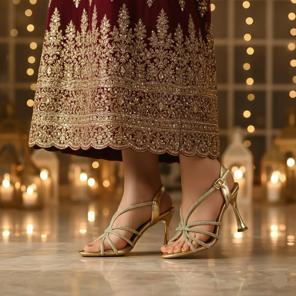 Golden Fancy Bridal Sandal FN6238 Classic Black