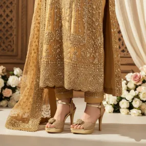 Golden Fancy Bridal Sandal FN6254 Tall Grace Designer Style