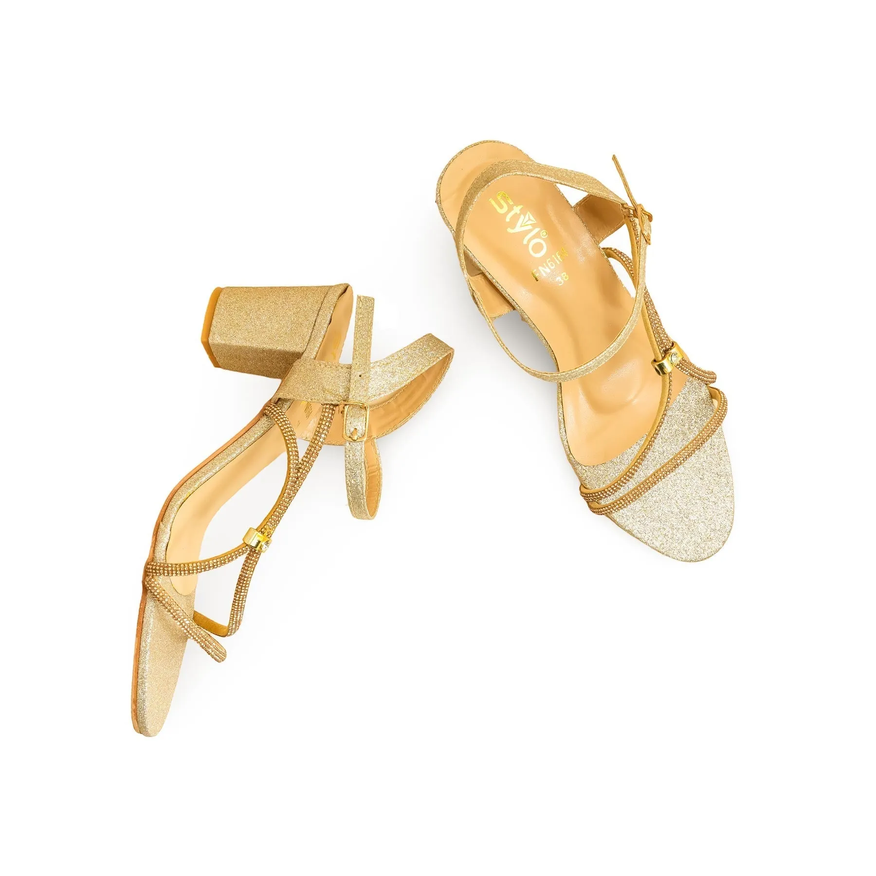 Golden Fancy Sandal FN6164 Mom Chic