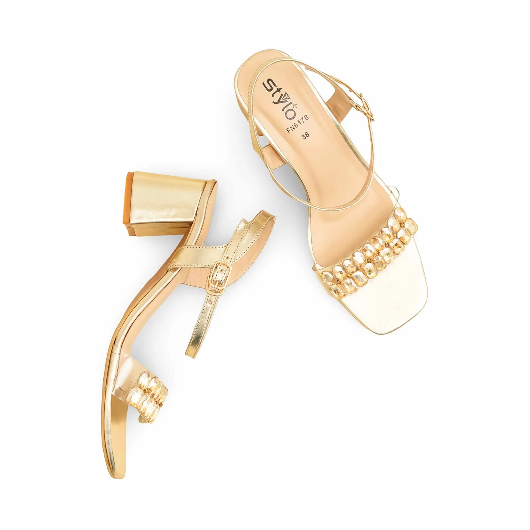 Fashion Queen Photo Ready Golden Fancy Sandal FN6178