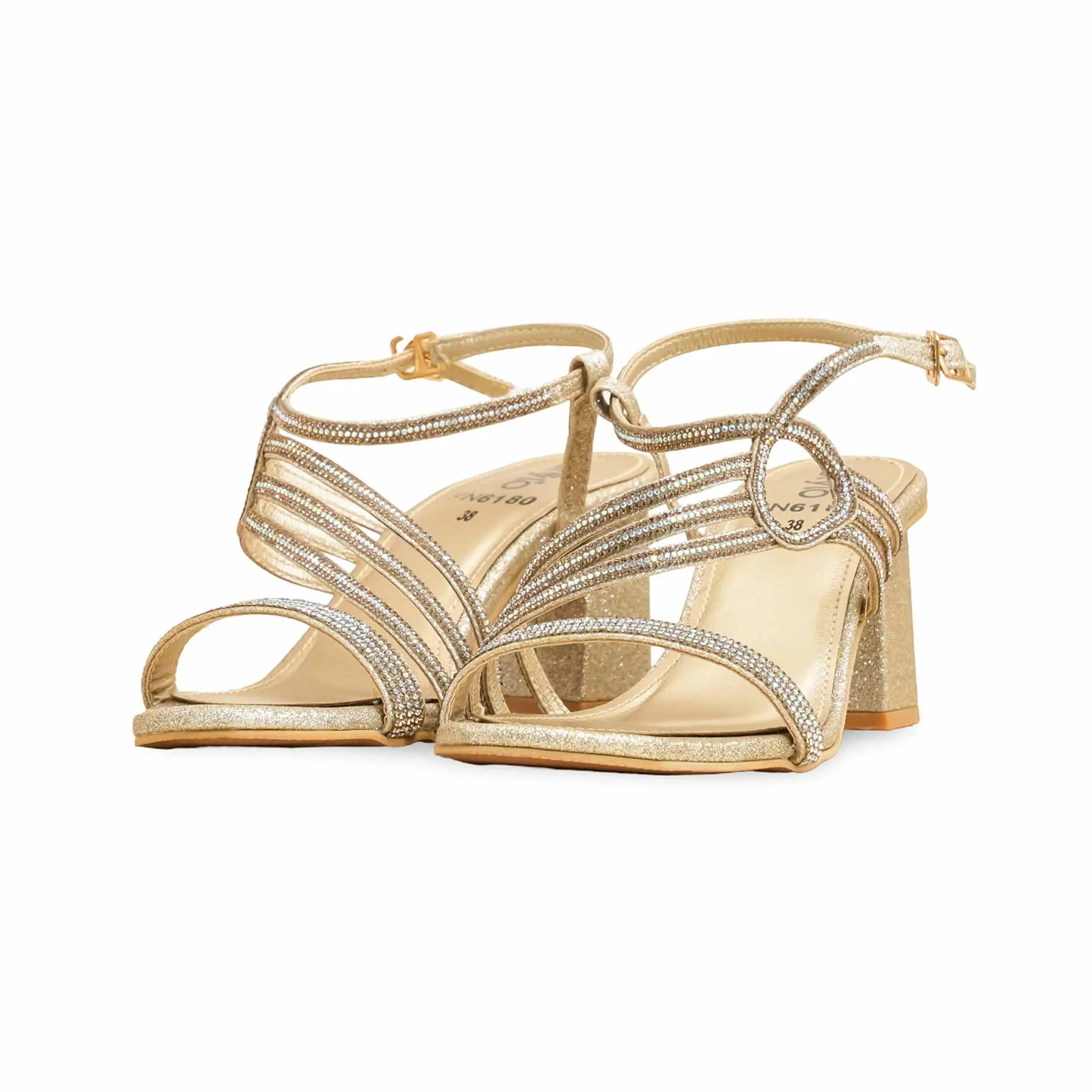 Golden Fancy Sandal FN6180 Luxury Shoes