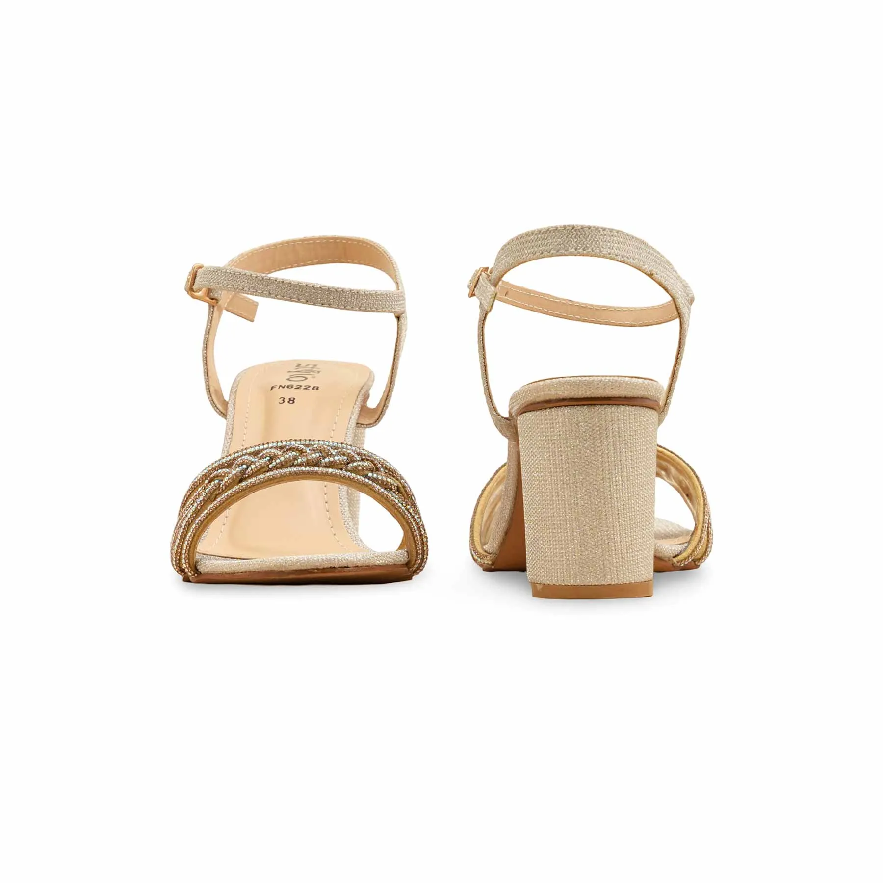 Golden Fancy Sandal For Ladies FN6228 Fashion Comfort