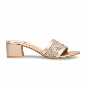 Fashionable Fit Golden Fancy Slipper FN7829