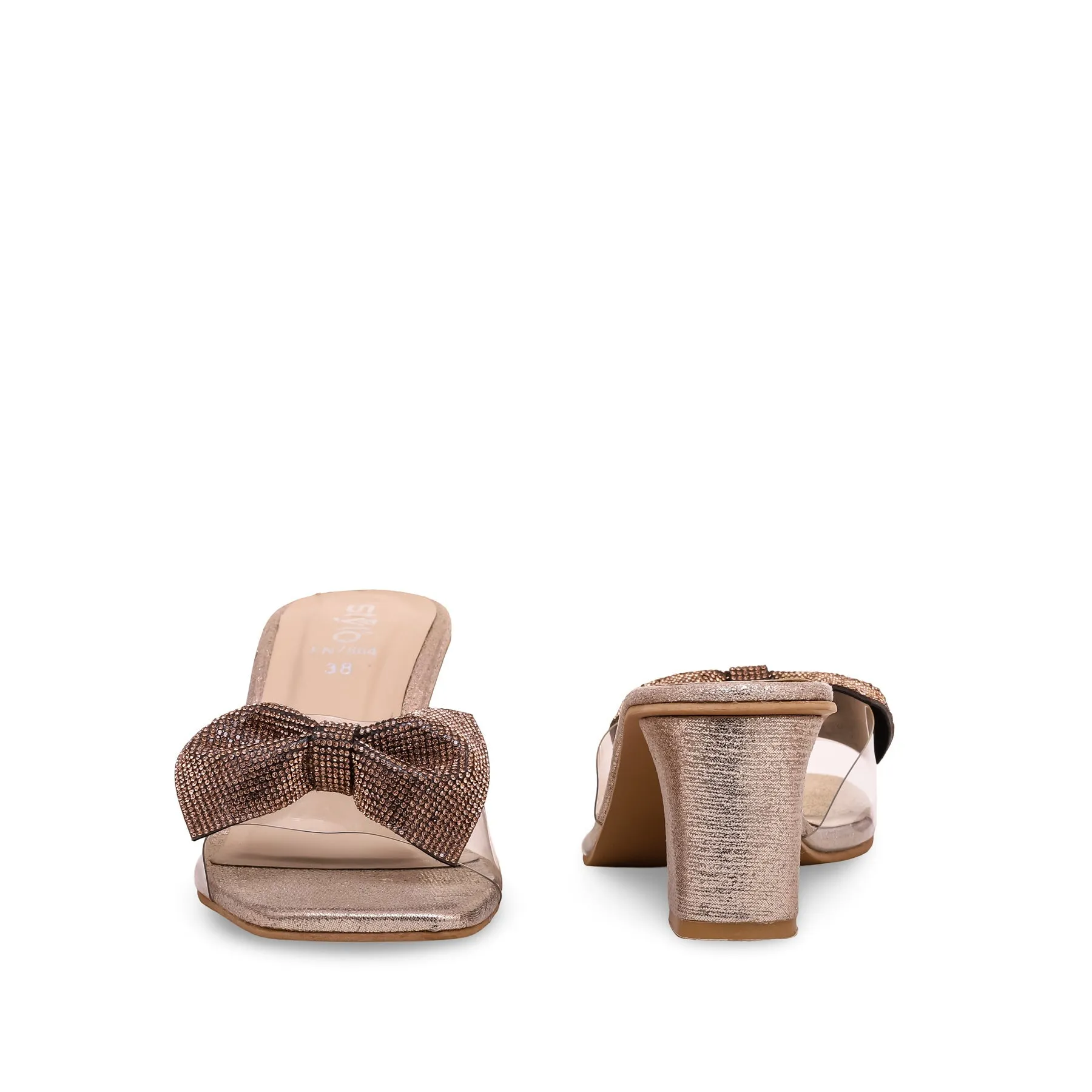 Golden Fancy Slipper FN7864 Stylish Heels Stiletto Heel