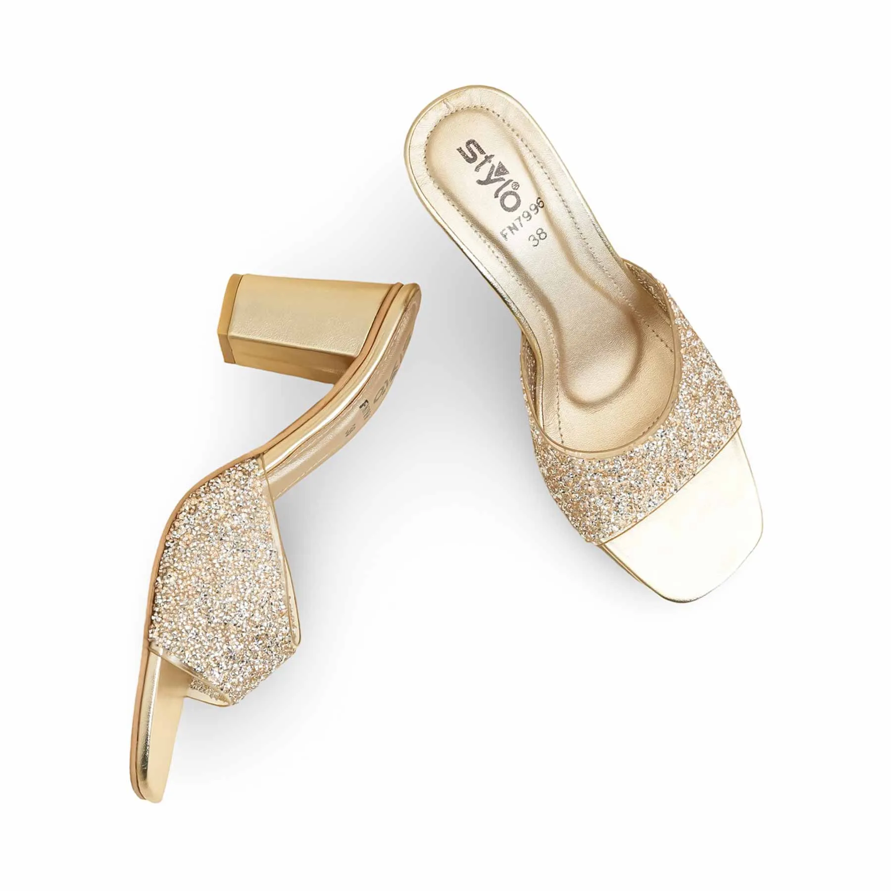 Golden Fancy Slipper FN7996 Heel Height