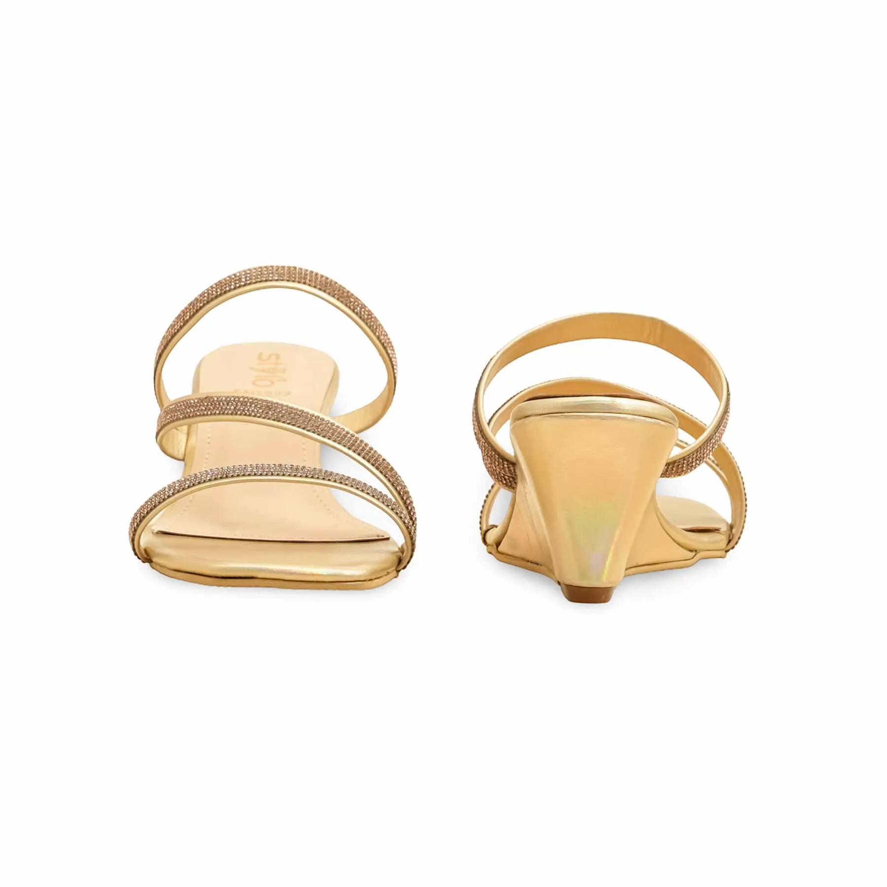 Pointed Sandals Golden Fancy Slipper FN7999