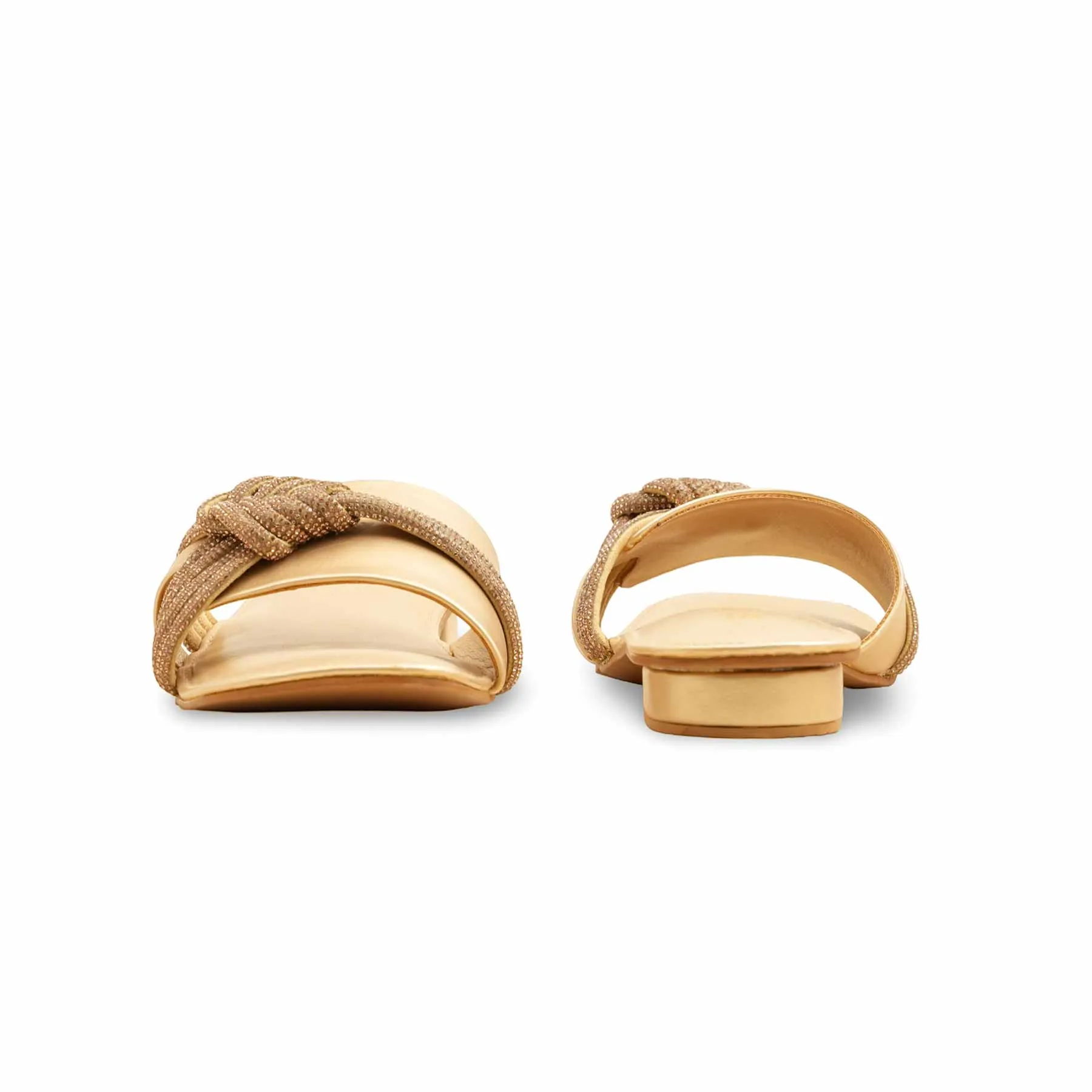 Trail View Everyday Luxury Shoes Golden Fancy Slipper FN8011