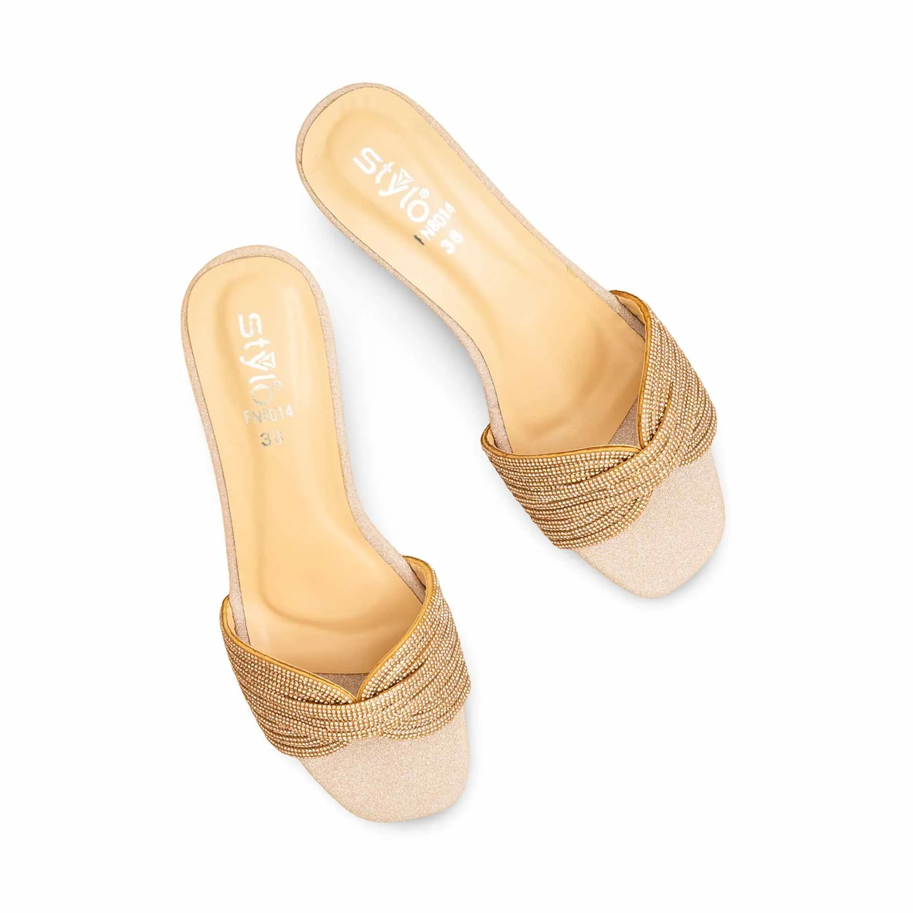 Perfect Style Night Glamour Golden Fancy Slipper FN8014